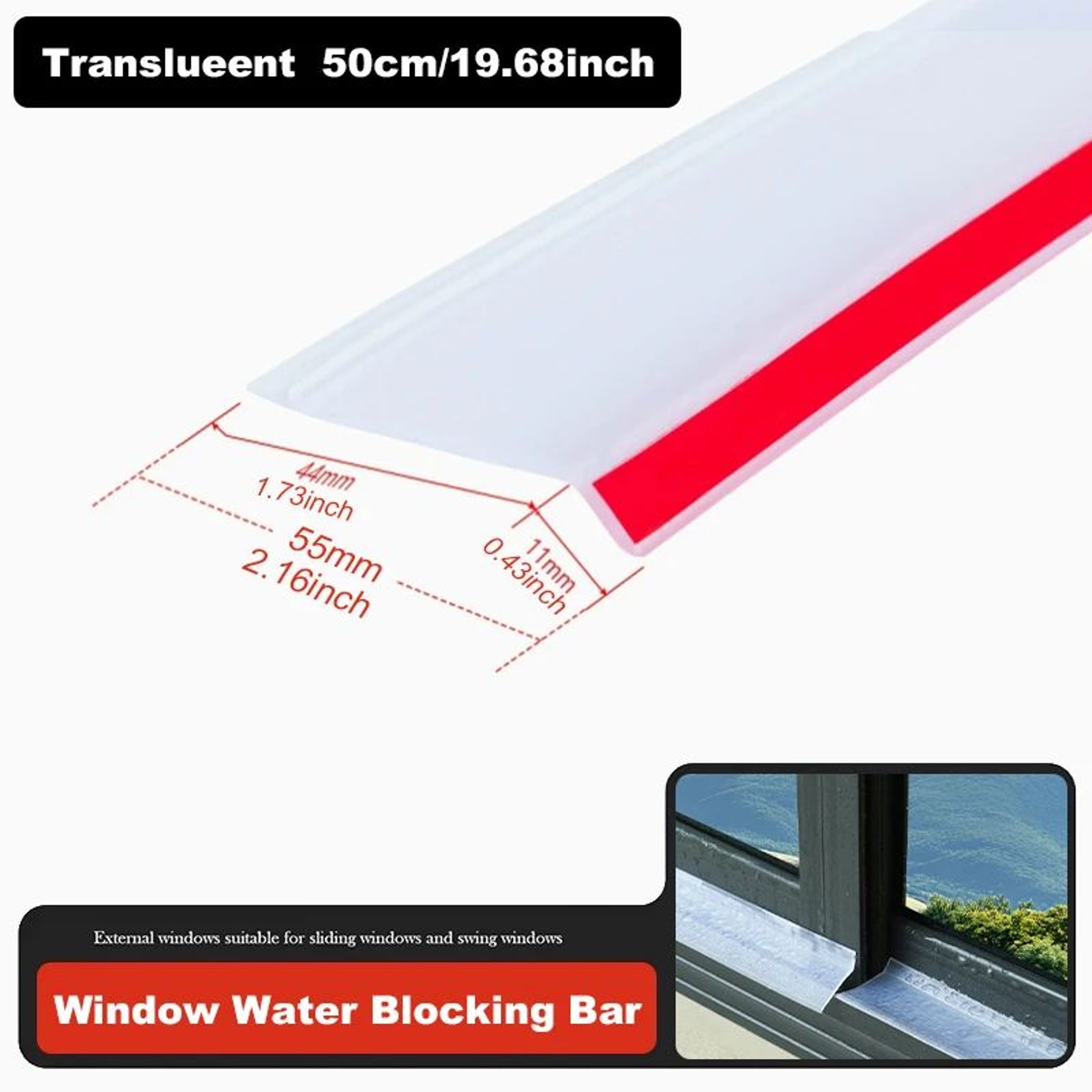 Transparent Self Adhesive Waterproof Sealing Strip 10