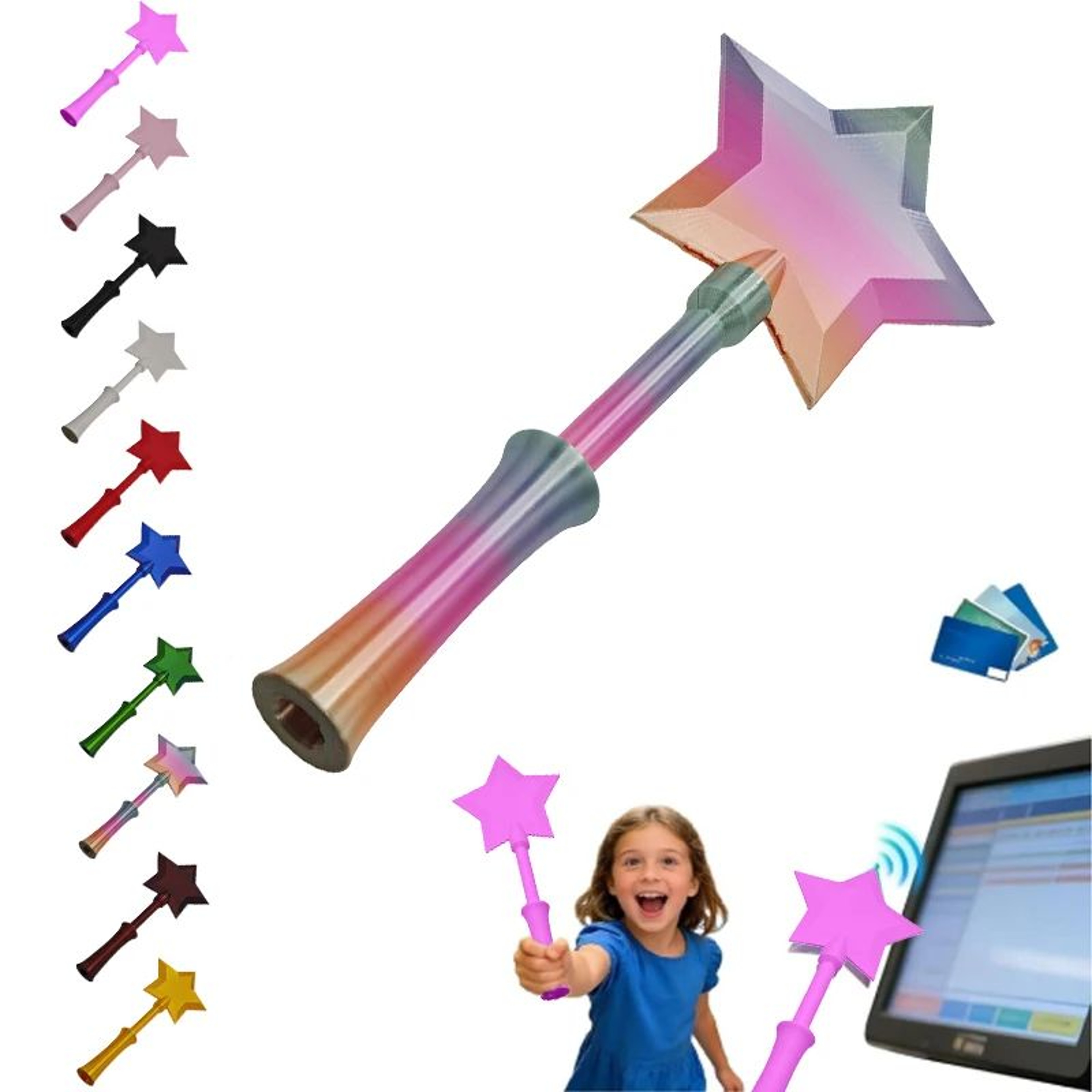 3D Printed Star Magic Wand Card Holder 0