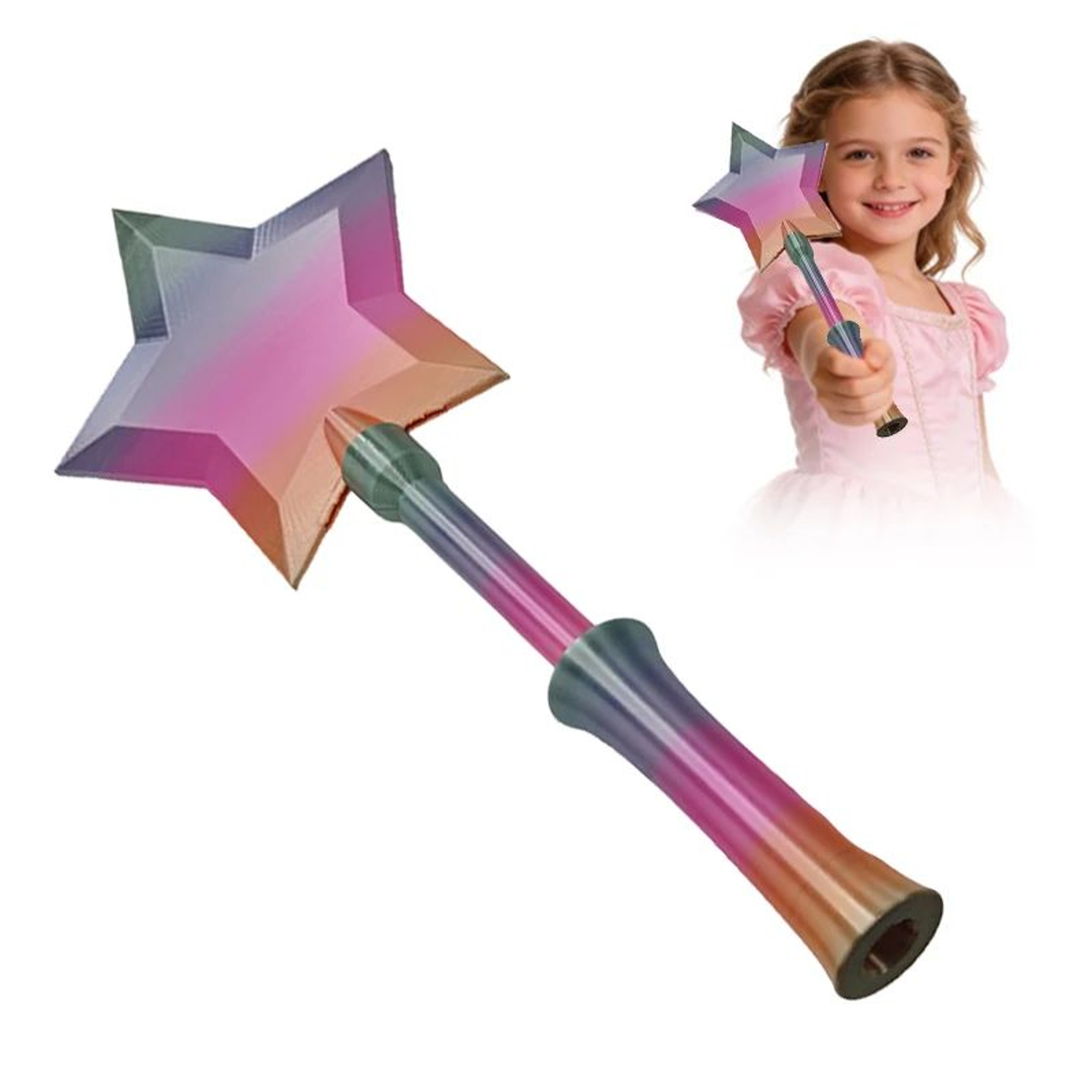 3D Printed Star Magic Wand Card Holder 5