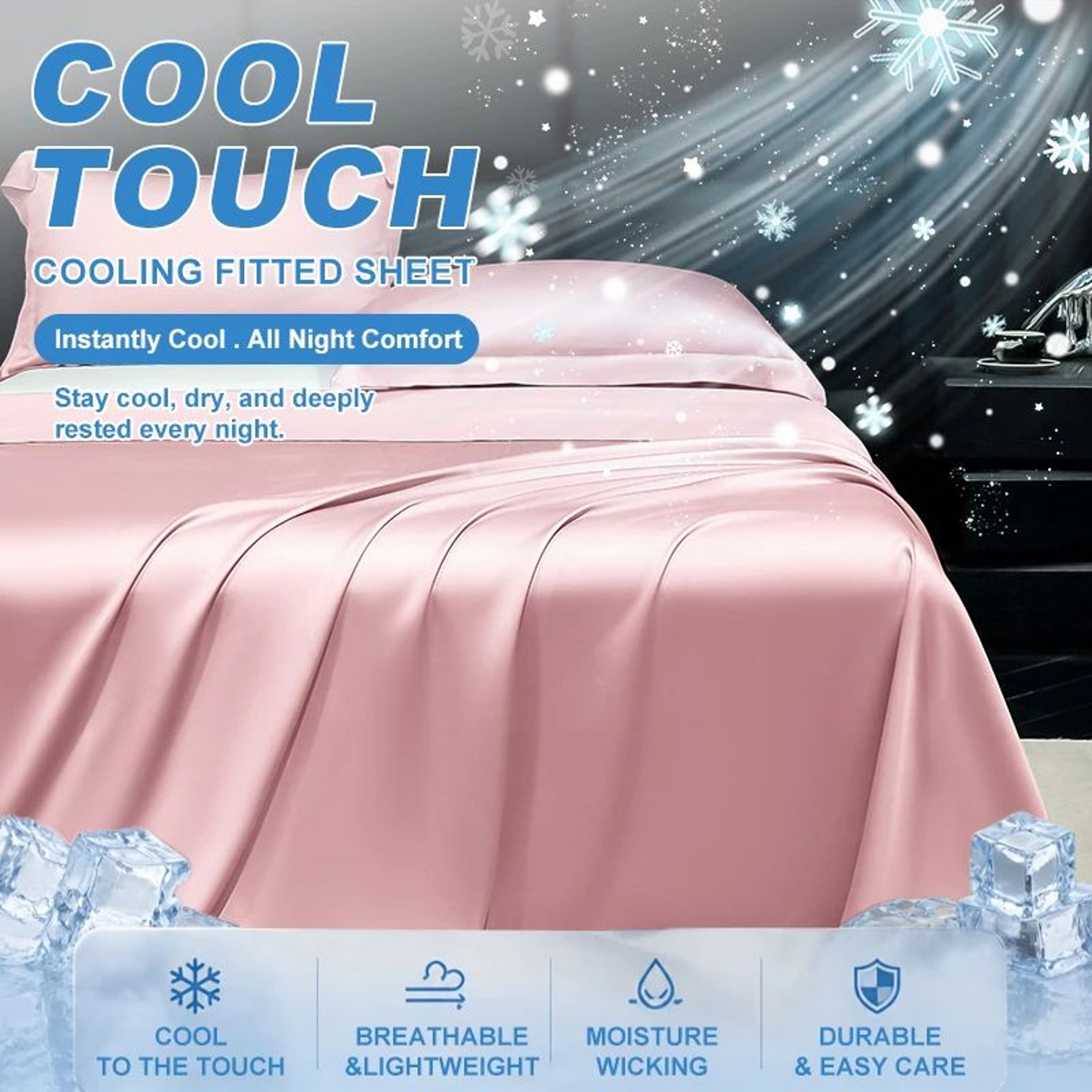Breathable Ice Silk Summer Cooling Bed Sheet 2