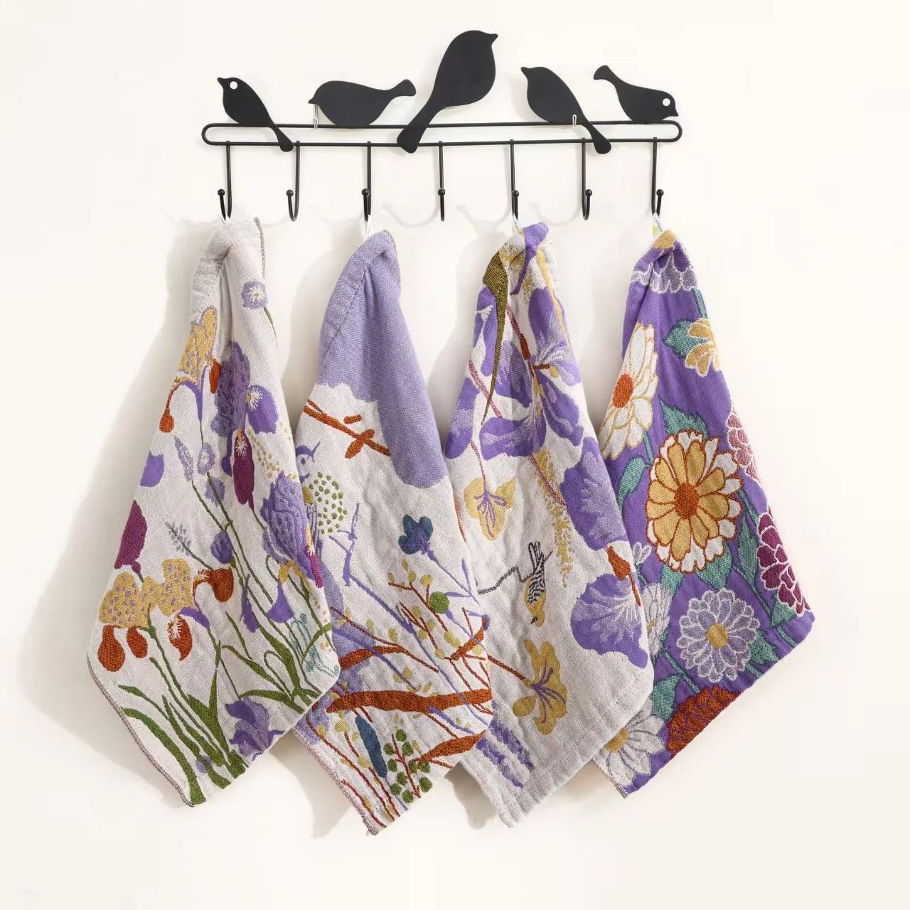 4 Piece Cotton Gauze Kitchen Hand Towel Set 5