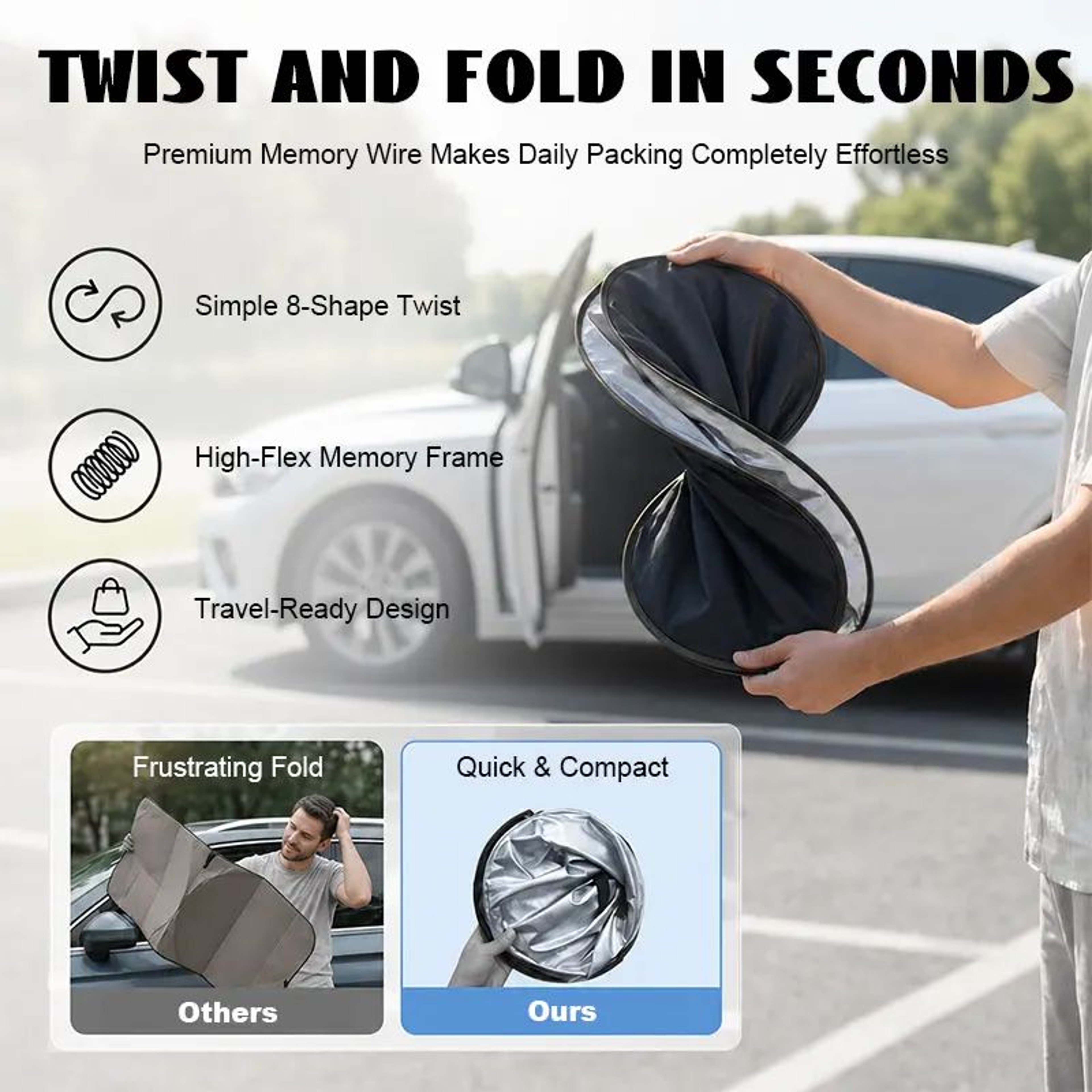 Car Windshield Sun Shade UV Protector Cover 3