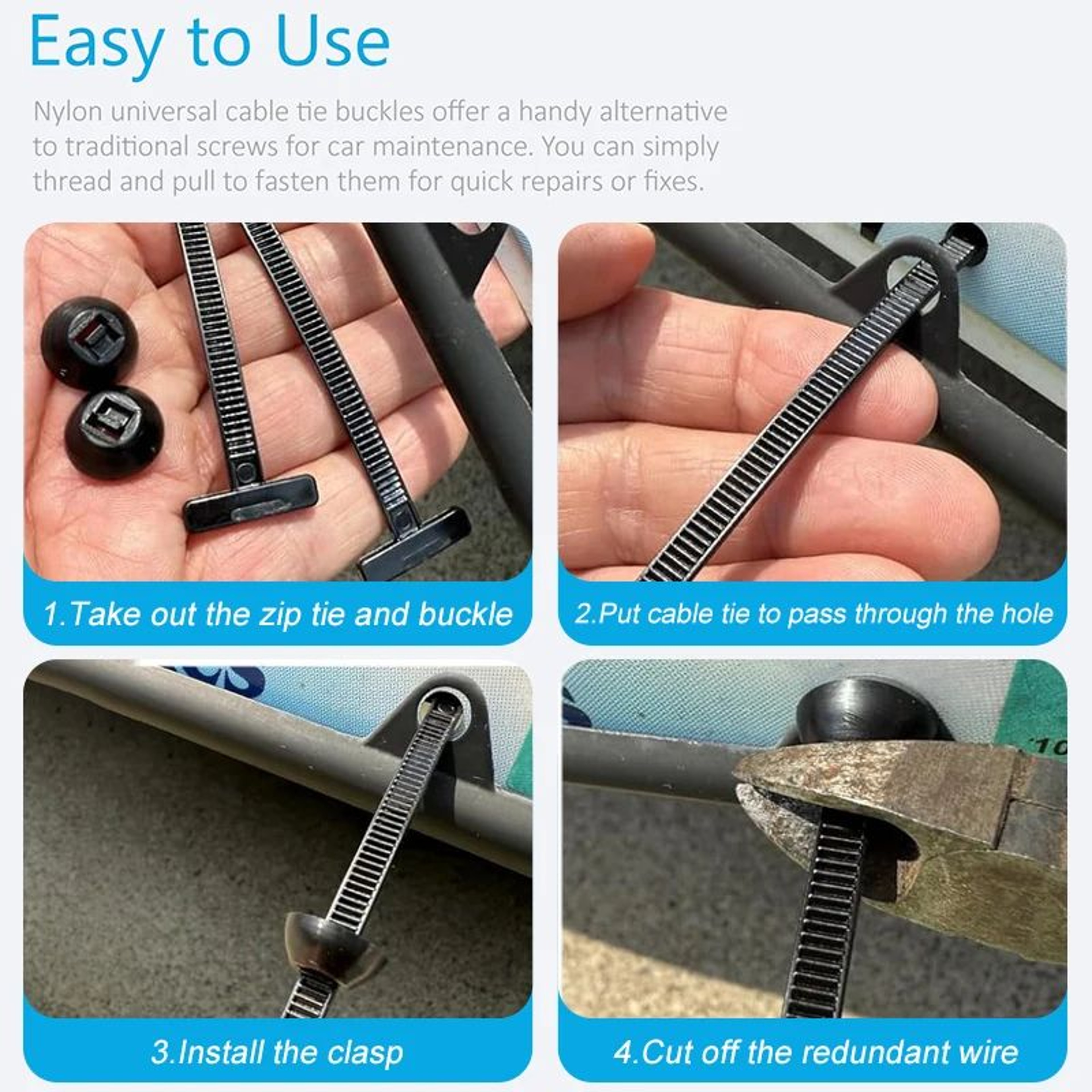 Universal Self Locking Nylon Cable Tie Fasteners 4