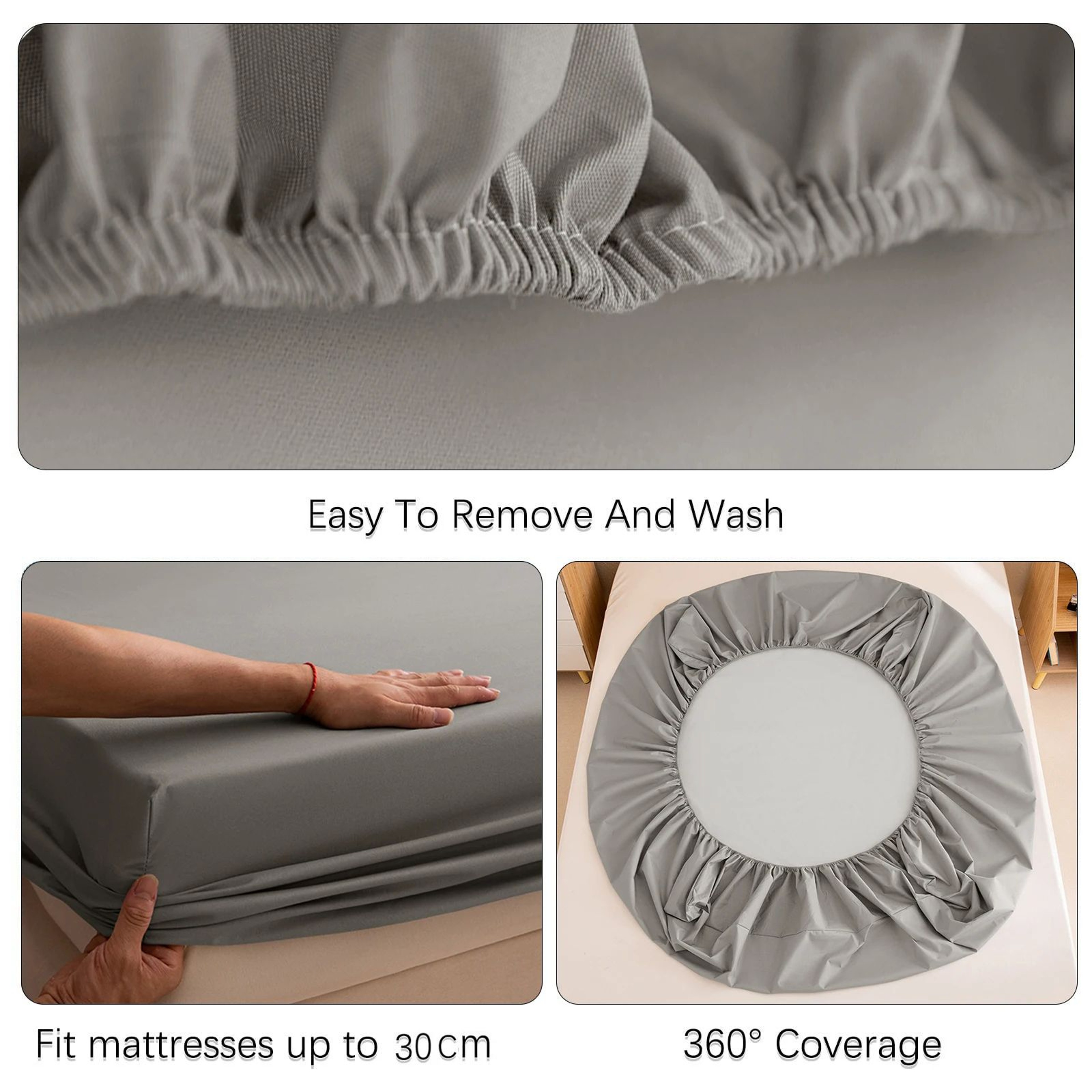 Waterproof Breathable Elastic Fitted Mattress Protector 2