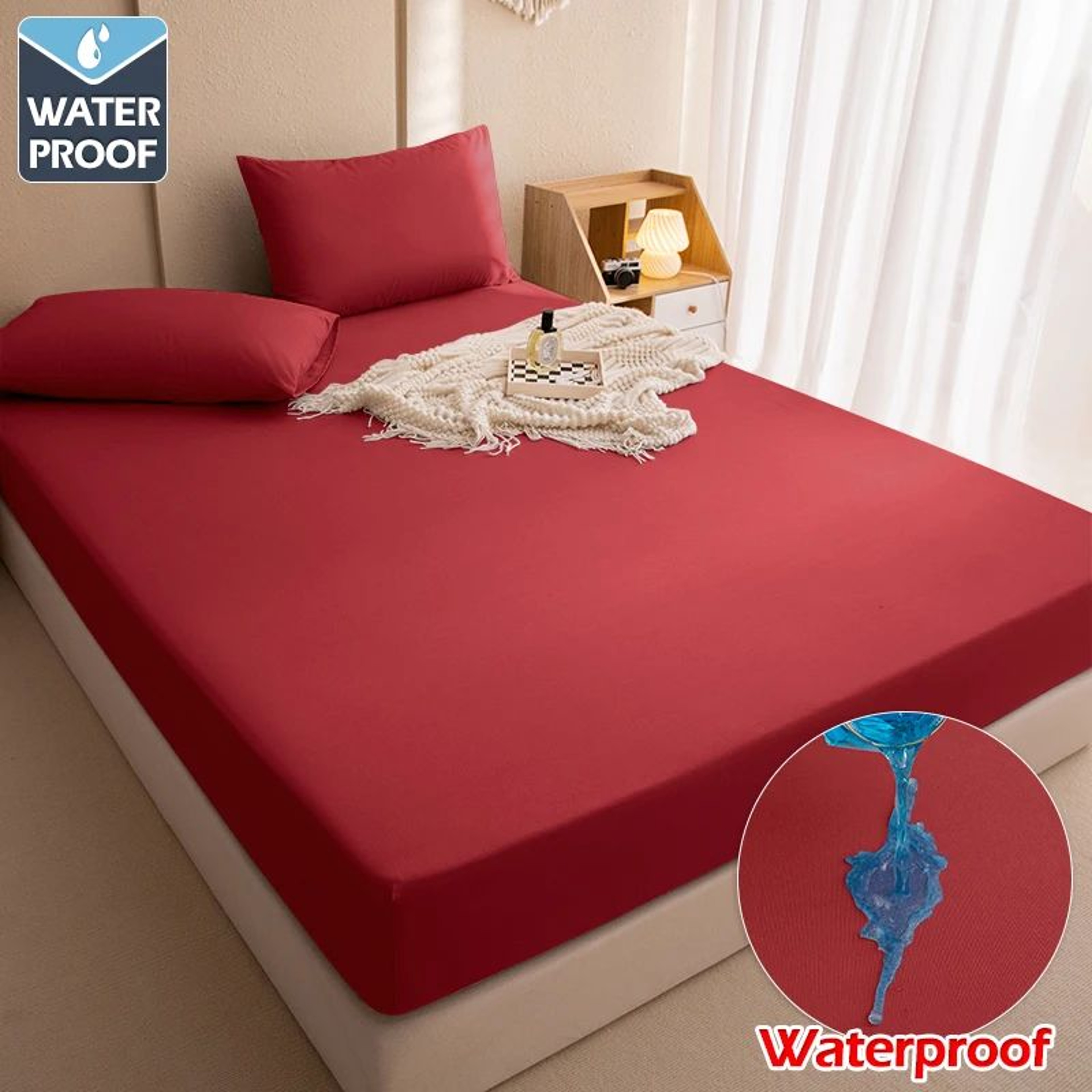 Waterproof Breathable Elastic Fitted Mattress Protector 12