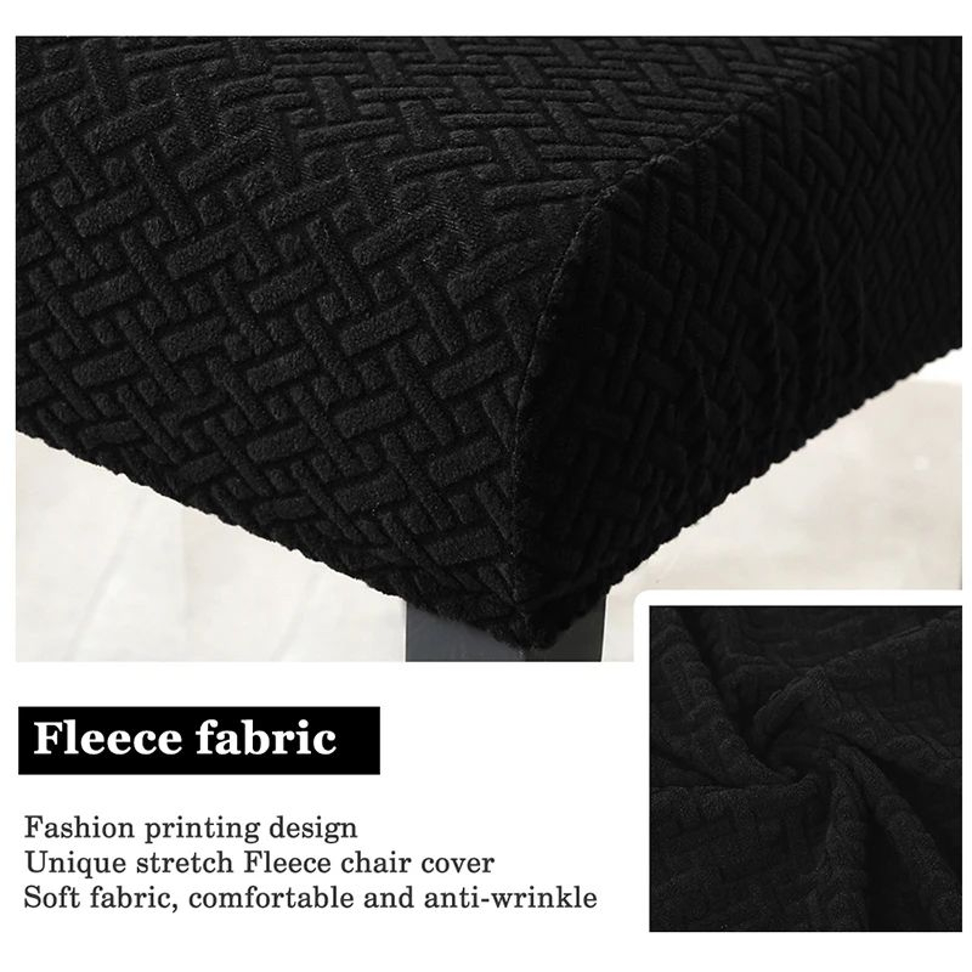 Stretch Jacquard Short Back Bar Stool Chair Cover 2