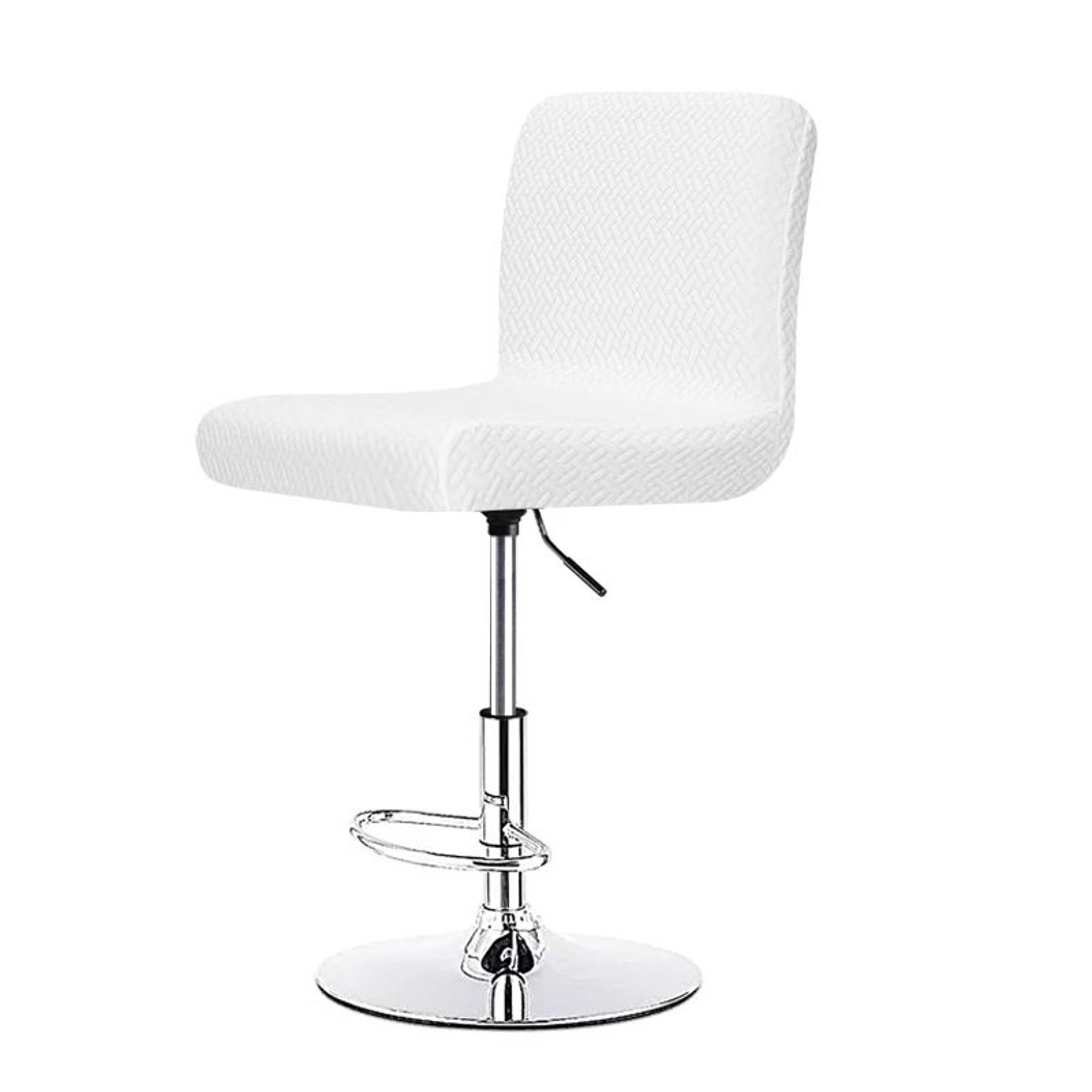 Stretch Jacquard Short Back Bar Stool Chair Cover 16