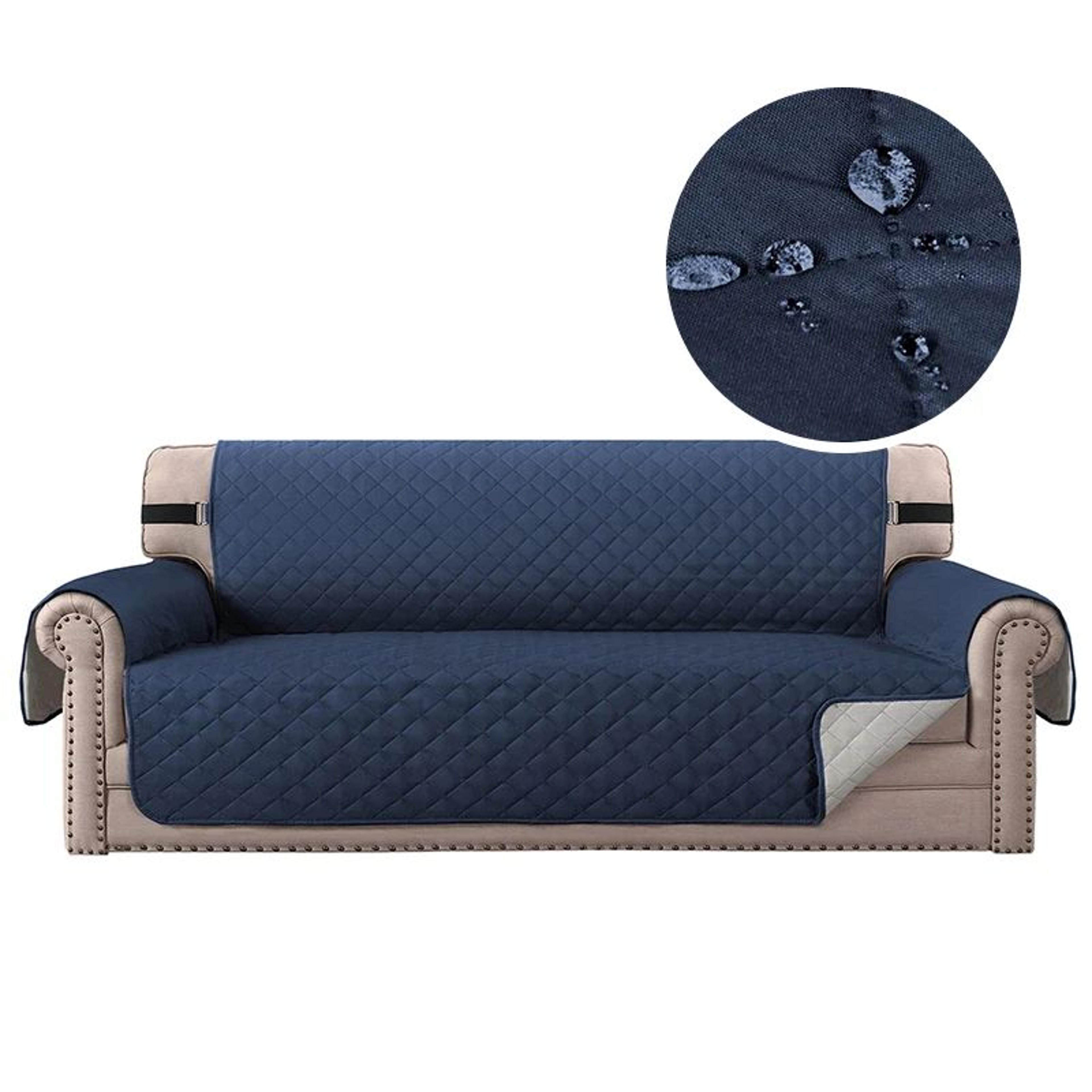 Waterproof Quilted Plaid Non Slip Sofa Cover 12