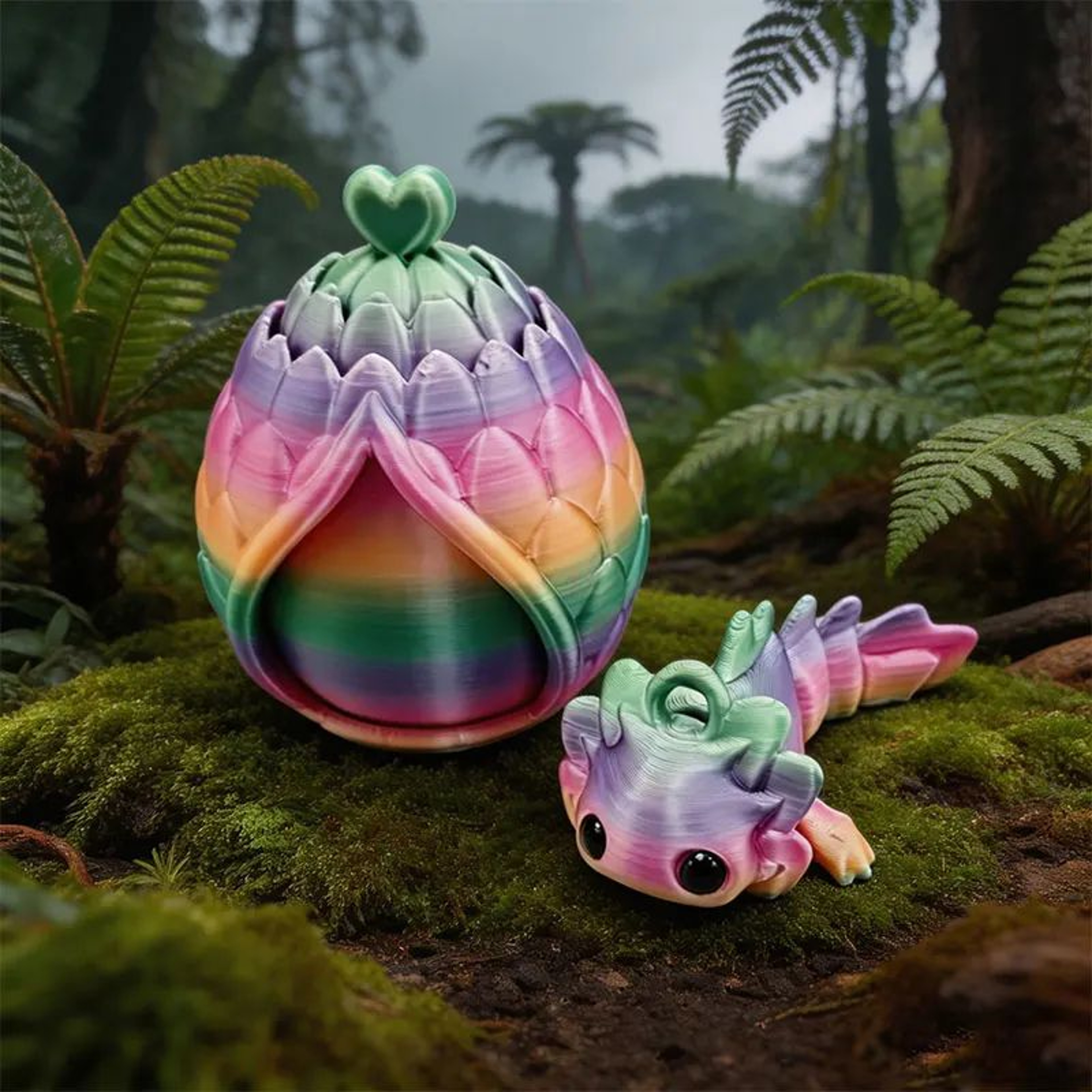 3D Printed Dragon Egg Mini Dragon Figurine 5