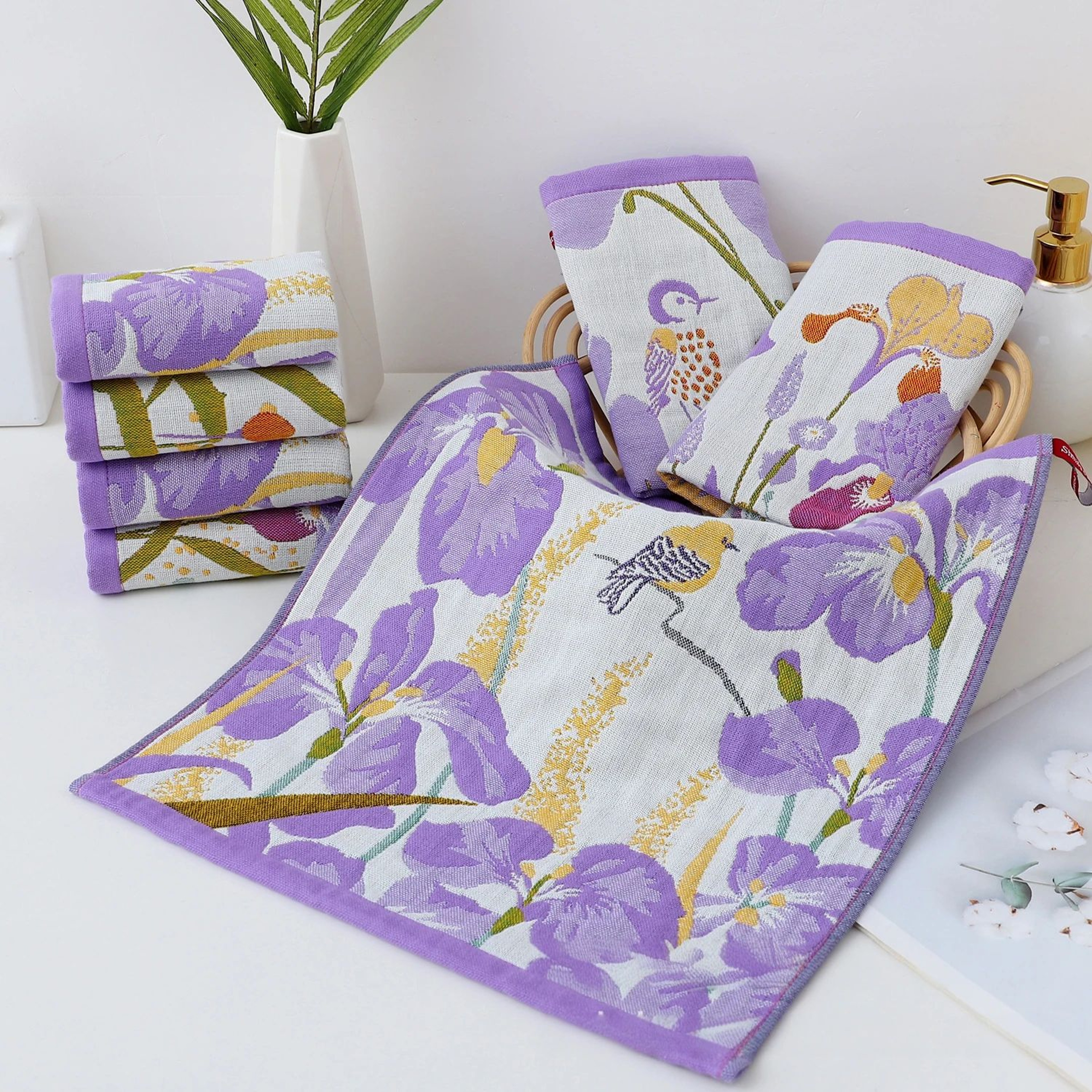 4 Layer Cotton Gauze Quick Dry Kitchen Hand Towel 3