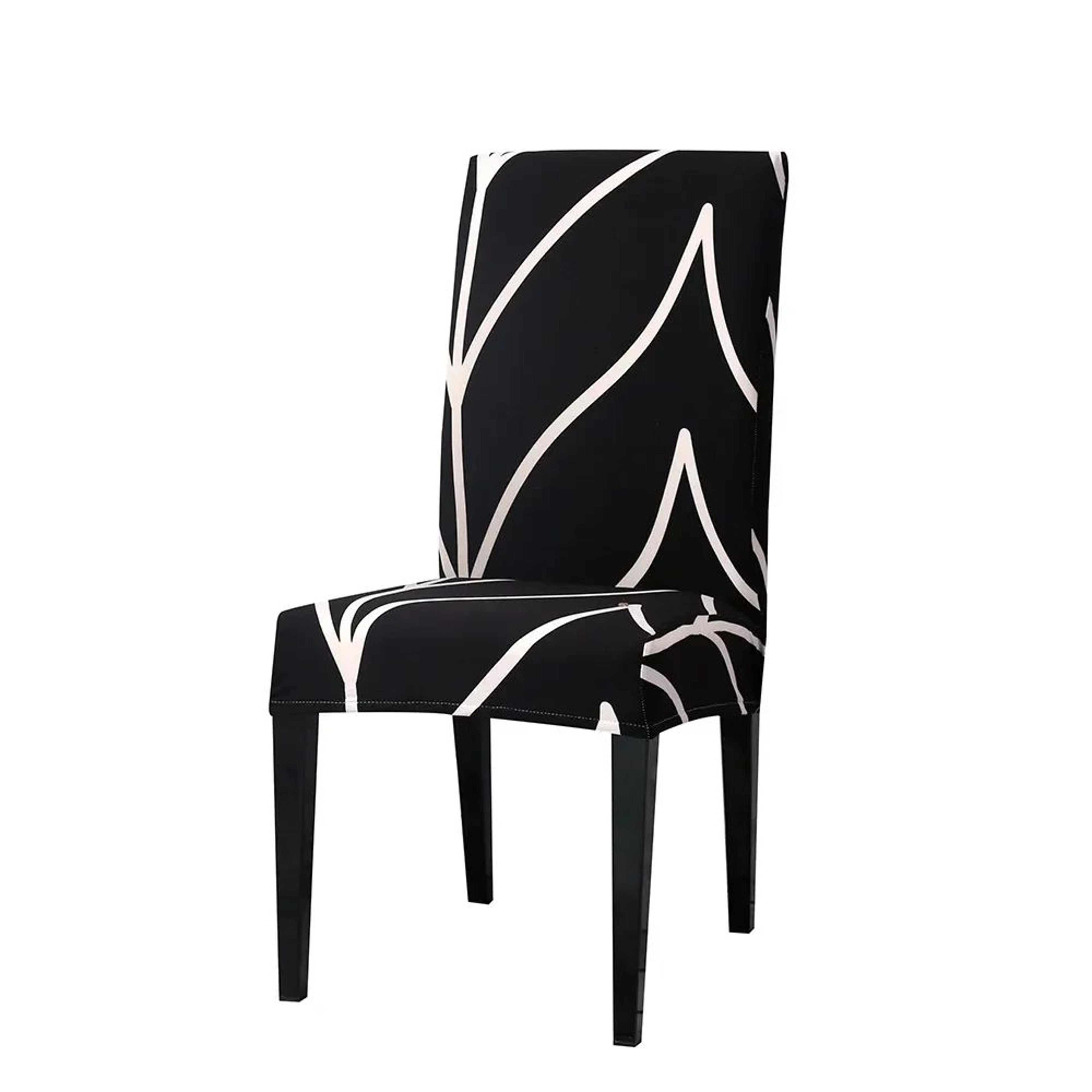 Solid Color Elastic Stretch Dining Chair Cover 19