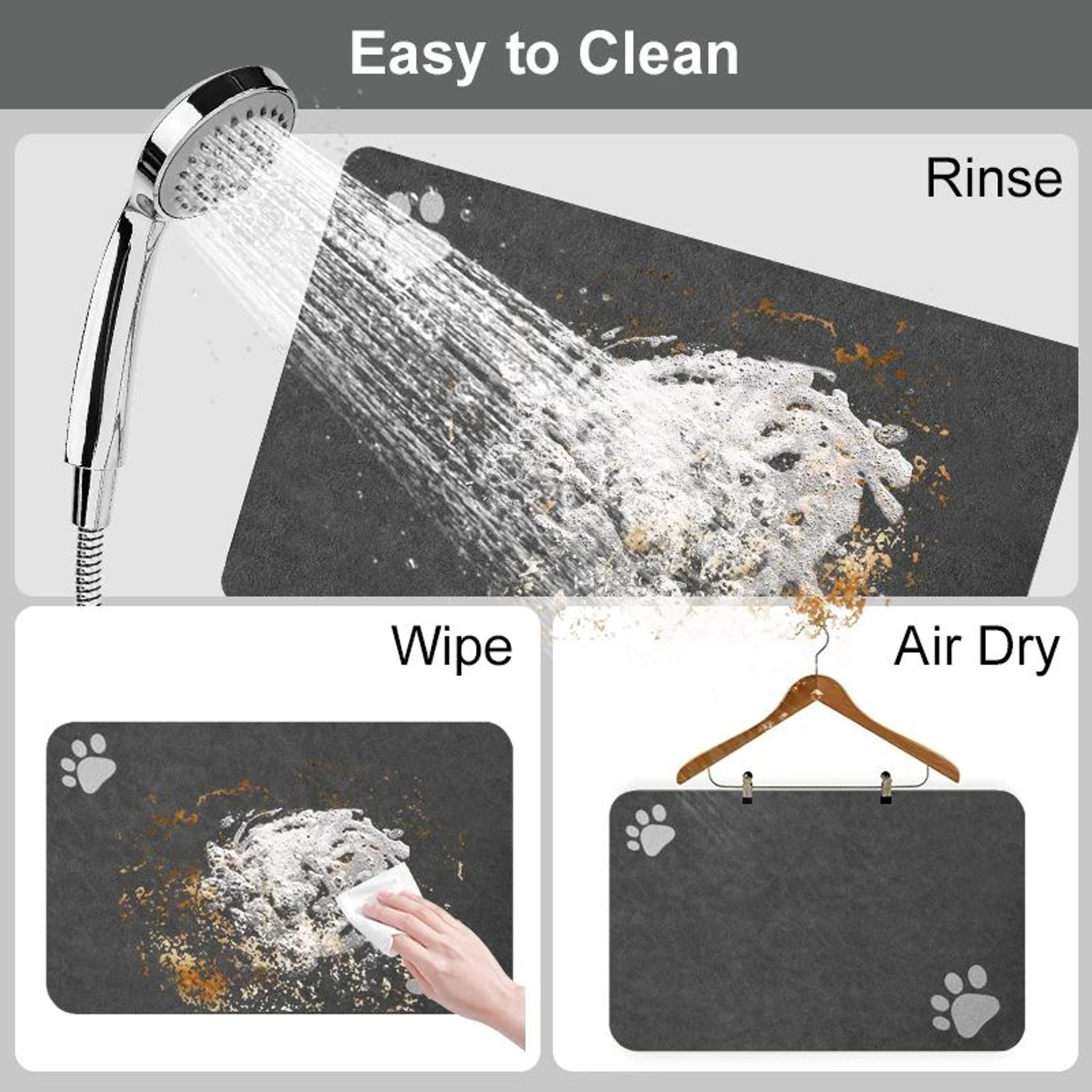 Absorbent Quick Dry Pet Feeding Mat 2