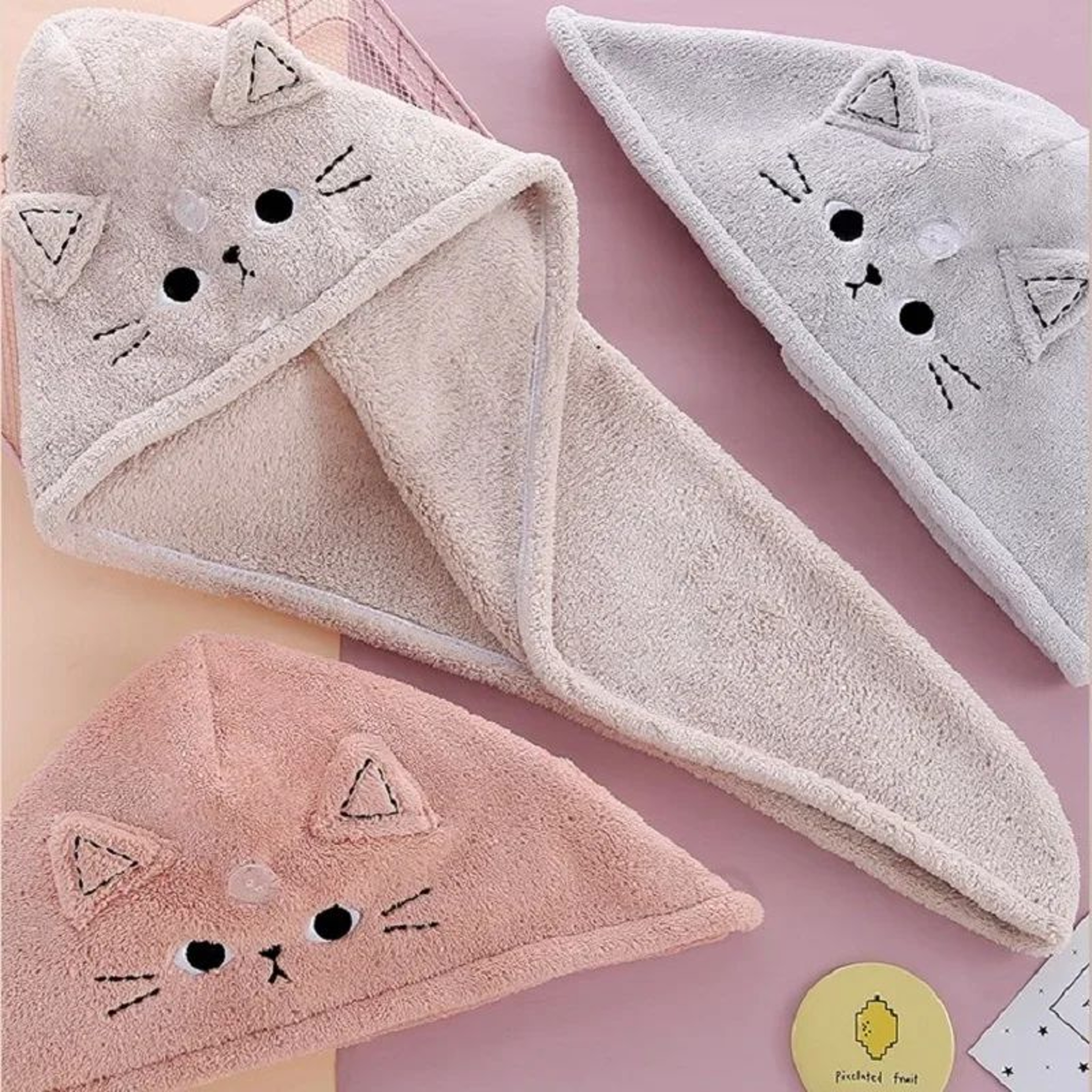 Cute Microfiber Quick Dry Hair Towel Cap 0