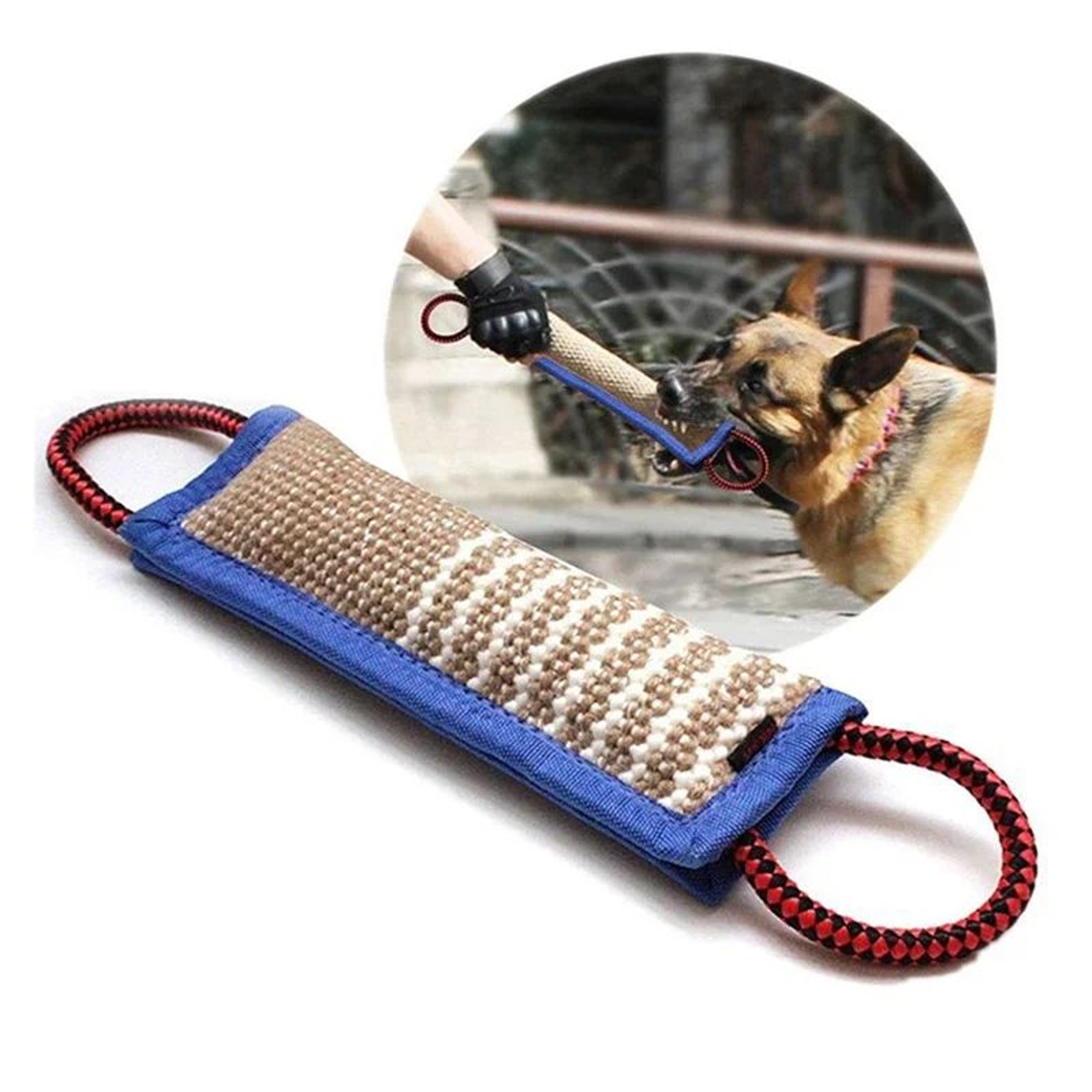 Durable Jute Dog Bite Training Tug Pillow 0