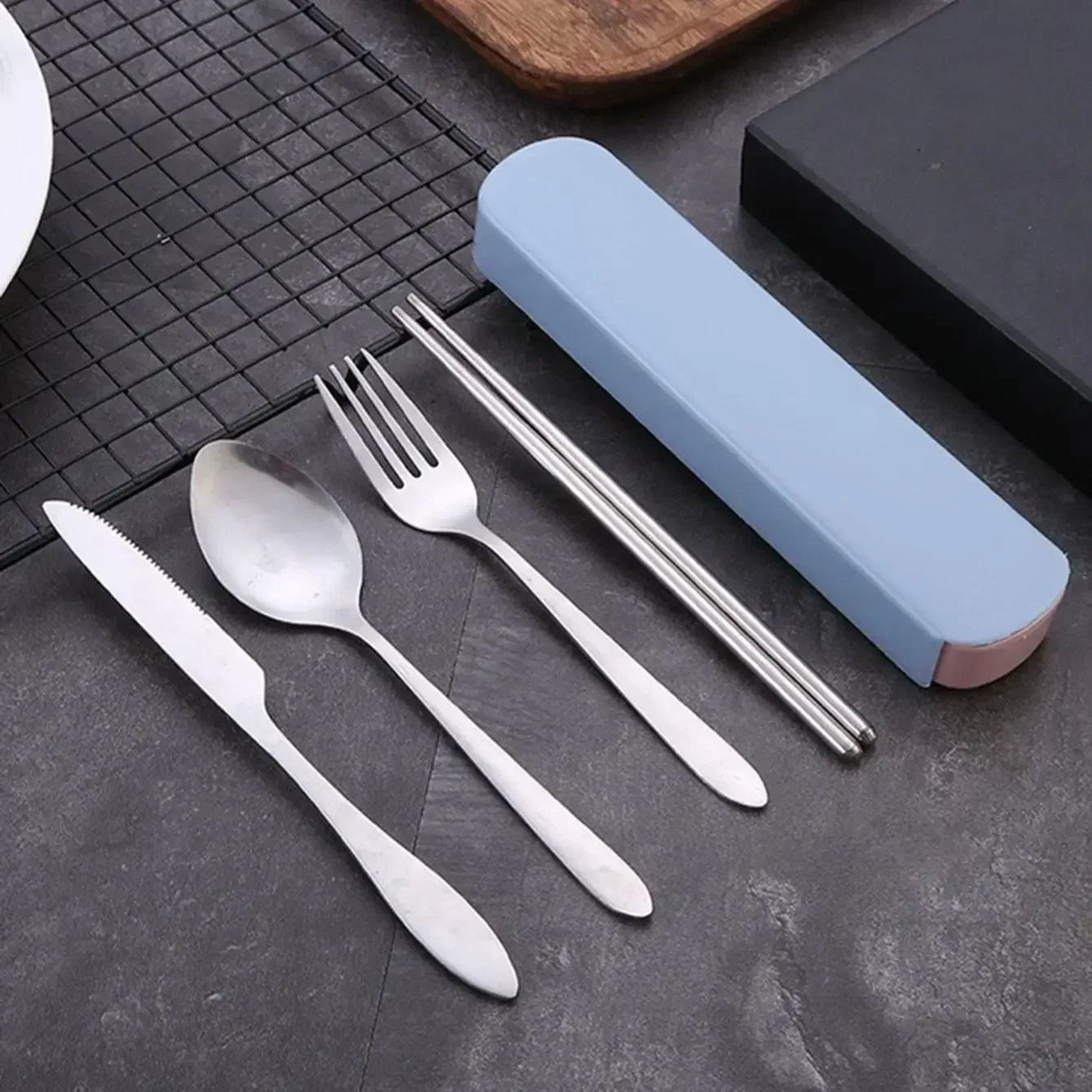 Portable Stainless Steel Travel Cutlery Set 0