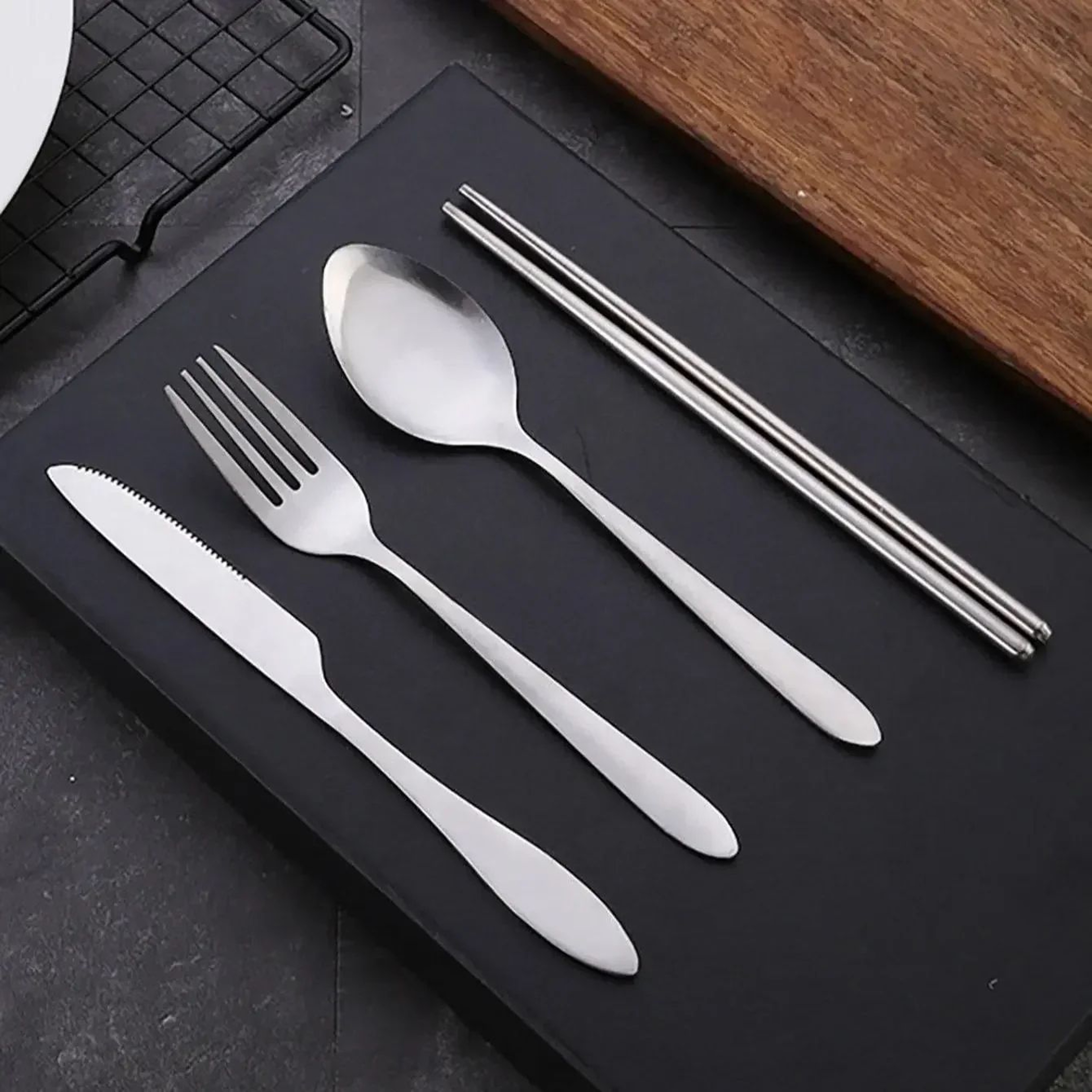 Portable Stainless Steel Travel Cutlery Set 4