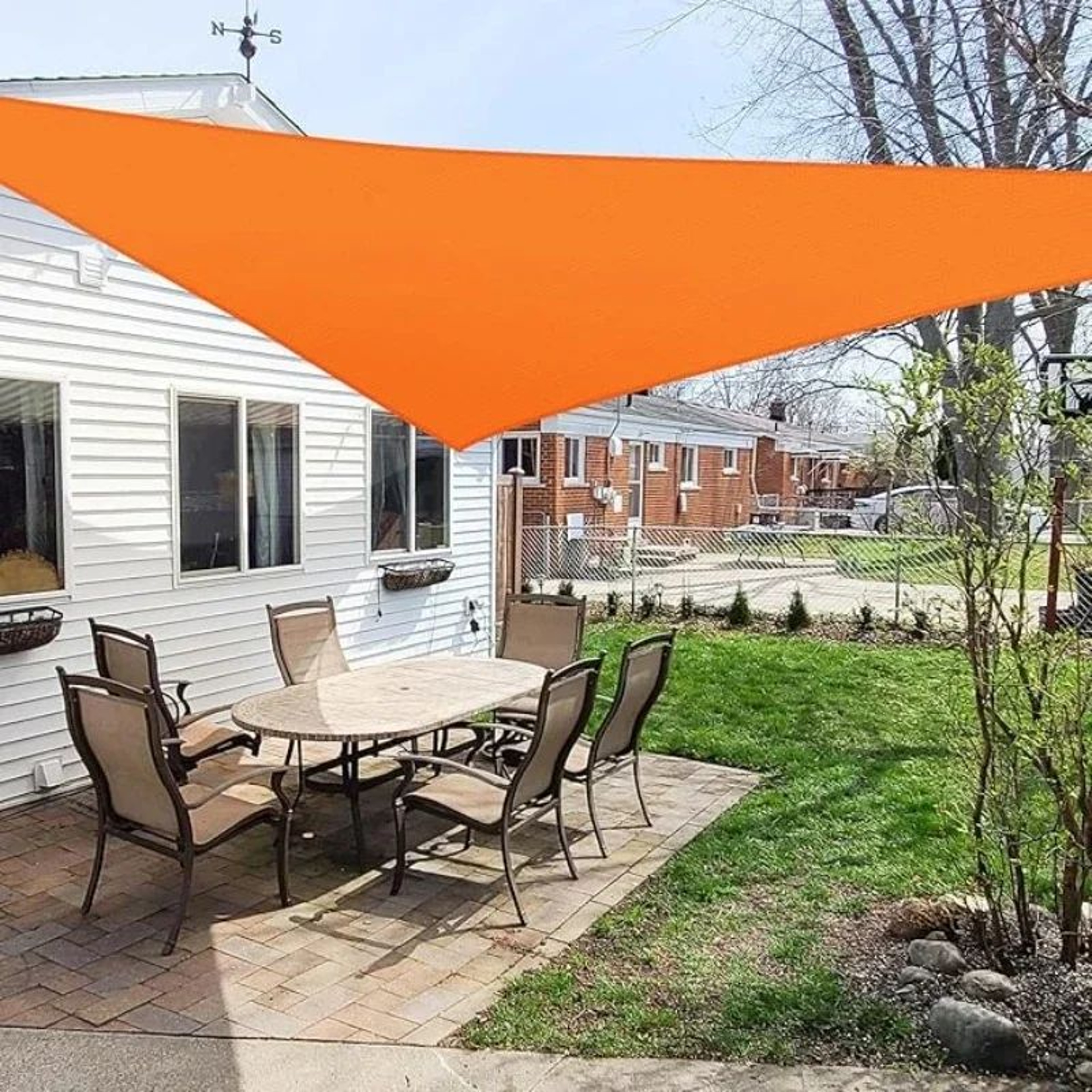 Folding Waterproof Triangle Sun Shade Sail Canopy 5