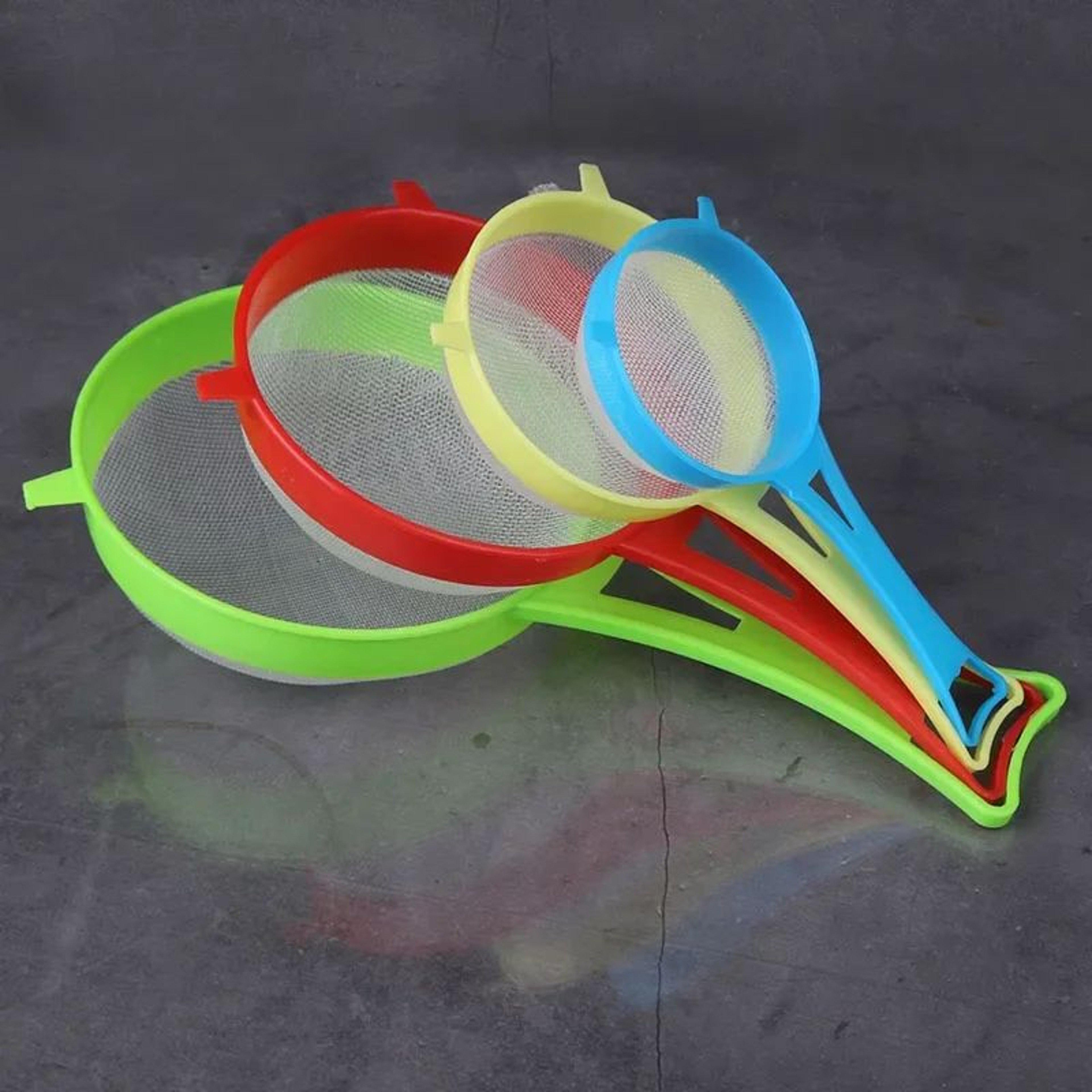 Multipurpose Mesh Strainer Filters With Handles 4 Piece Set 0