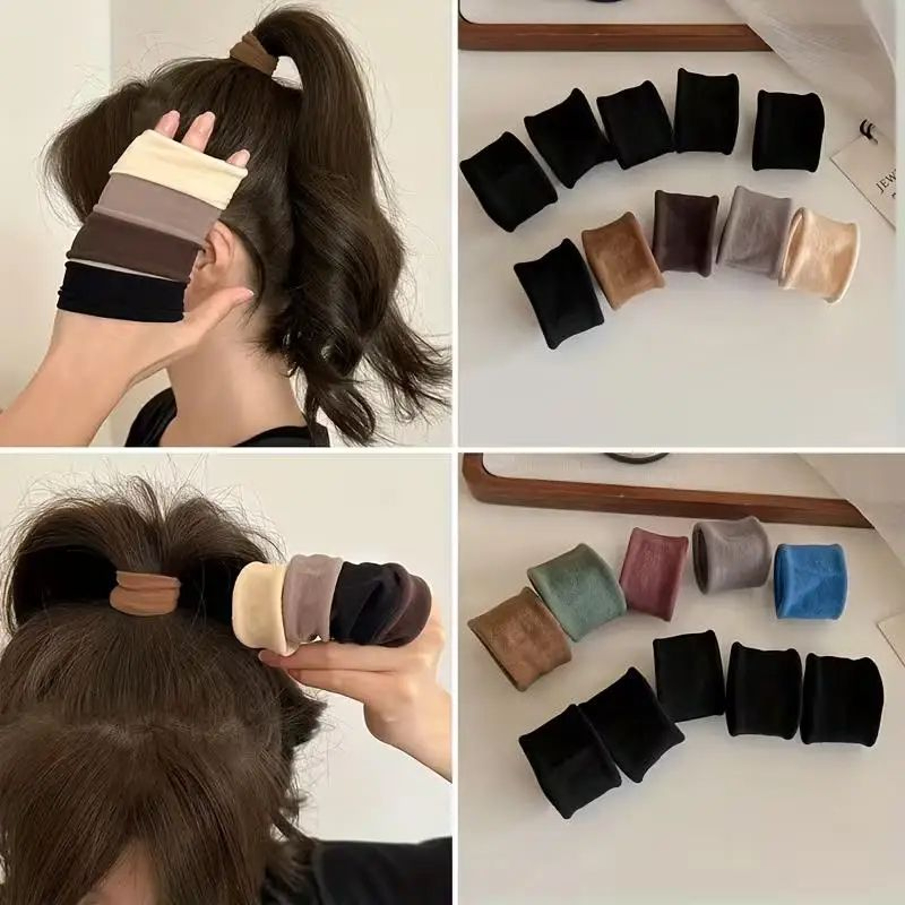 10 Piece Seamless Wide Elastic Hair Tie Set 1