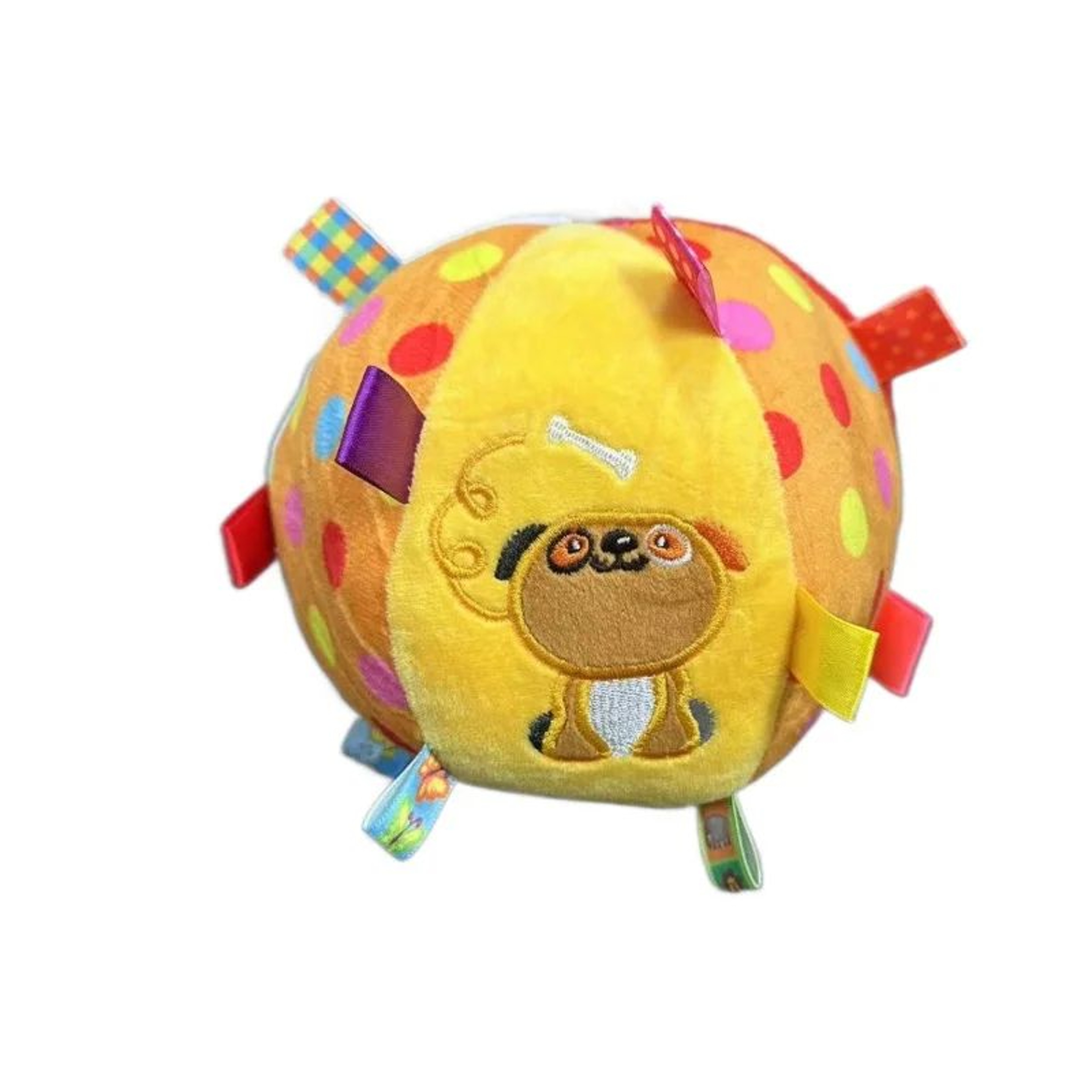 Interactive Bite Resistant Dog Ball Toy With Plush Handle And Bell 5