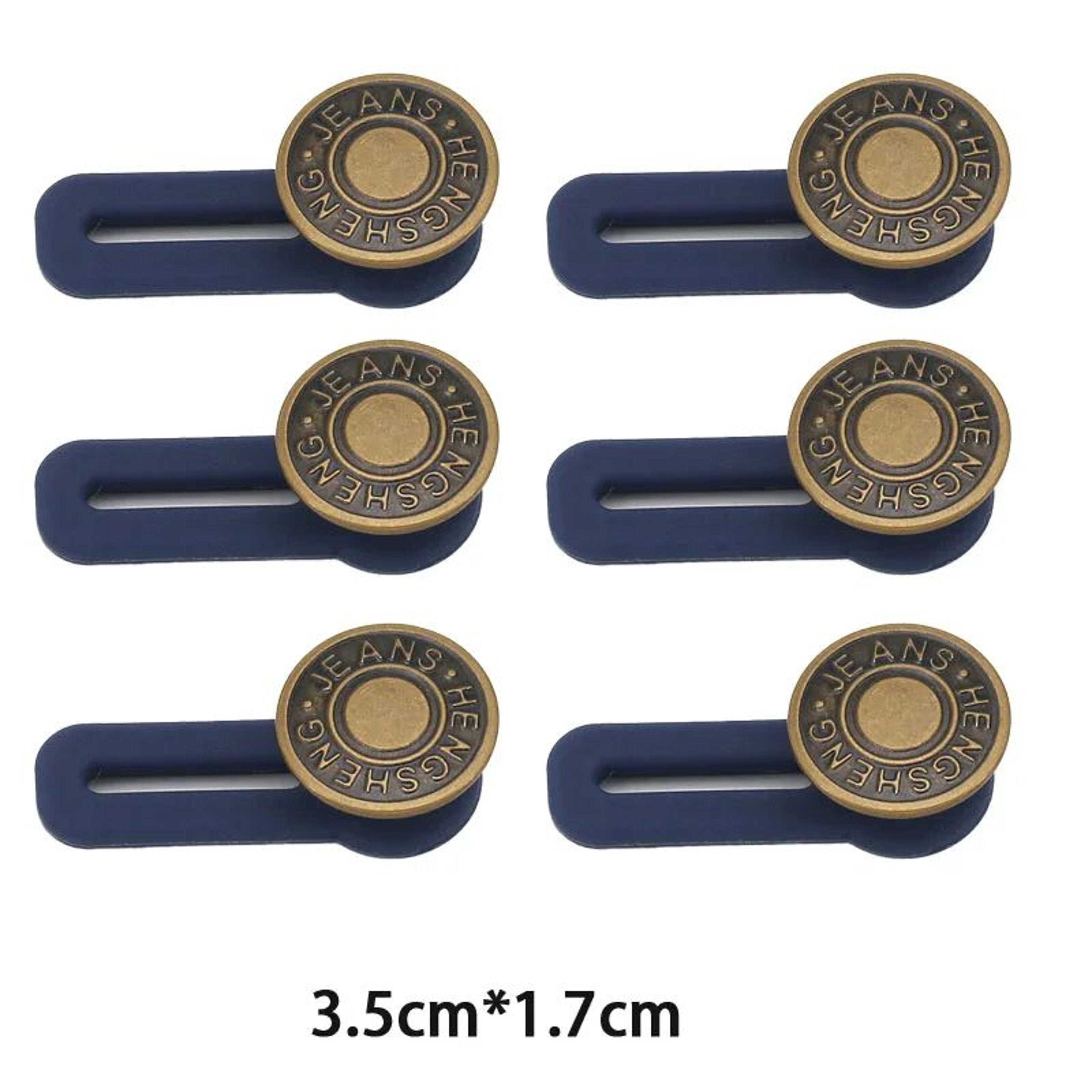 6 Piece No Sew Jeans Waist Adjustment Button Set 7