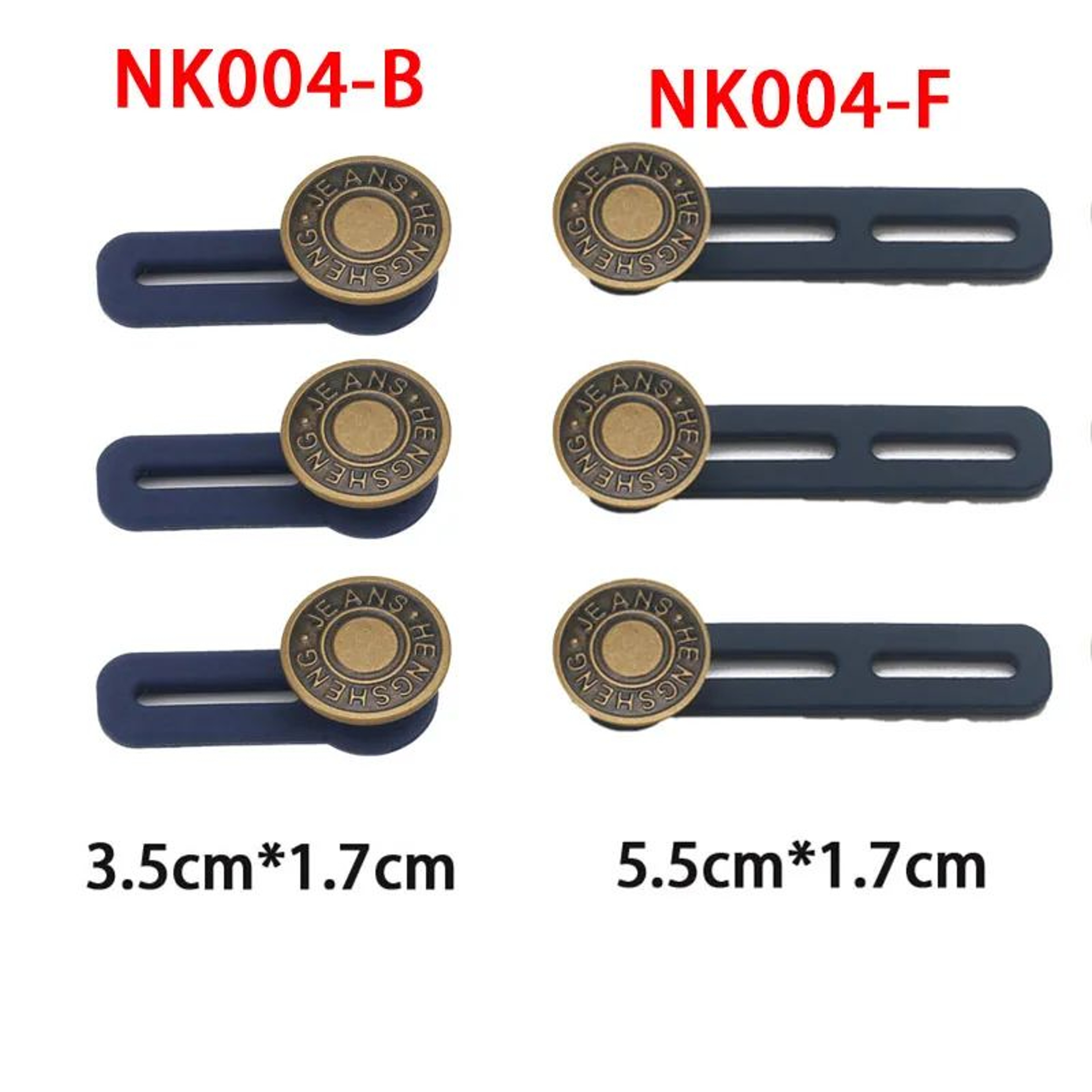 6 Piece No Sew Jeans Waist Adjustment Button Set 12