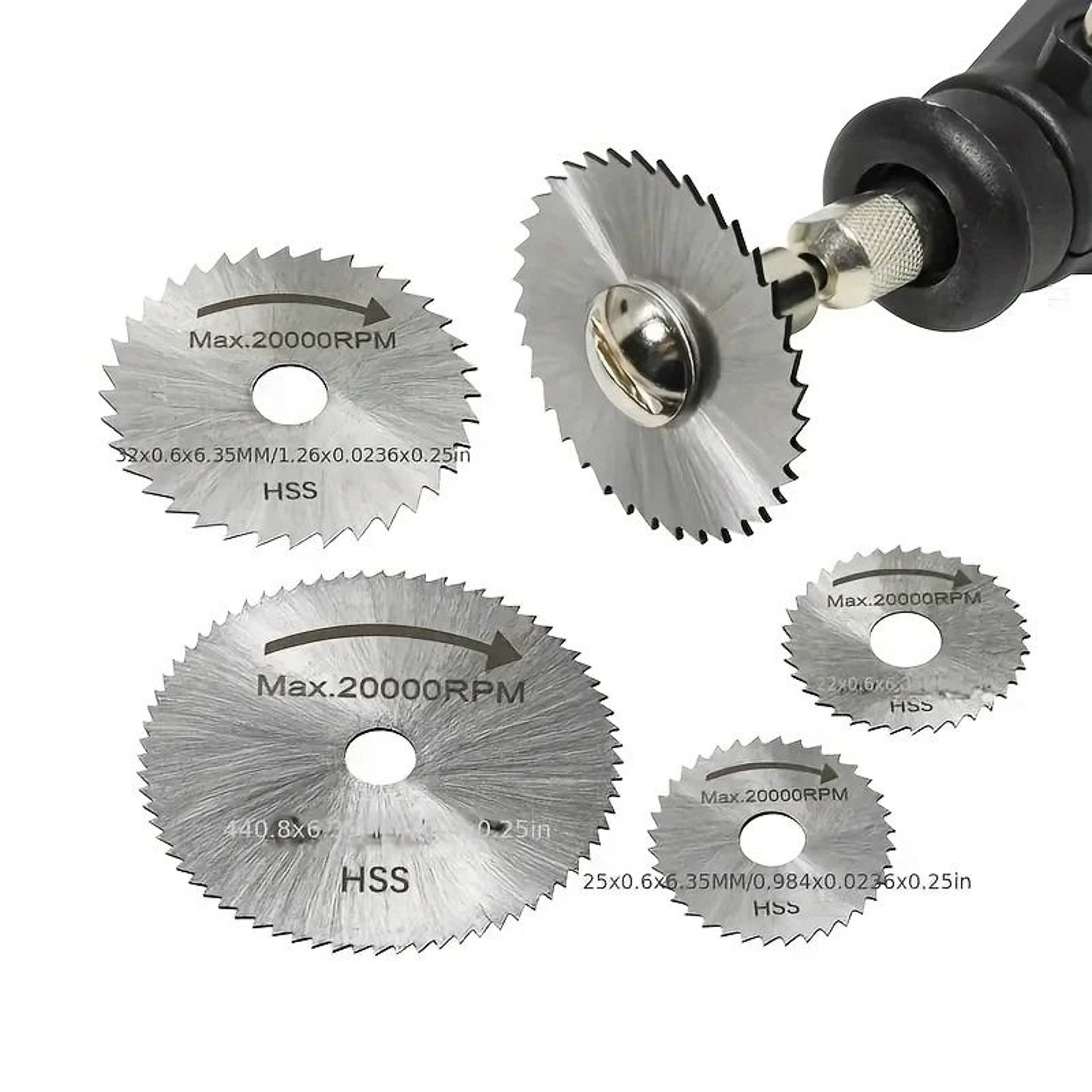 6 Piece HSS Mini Circular Saw Blade Cutting Disc Set 2