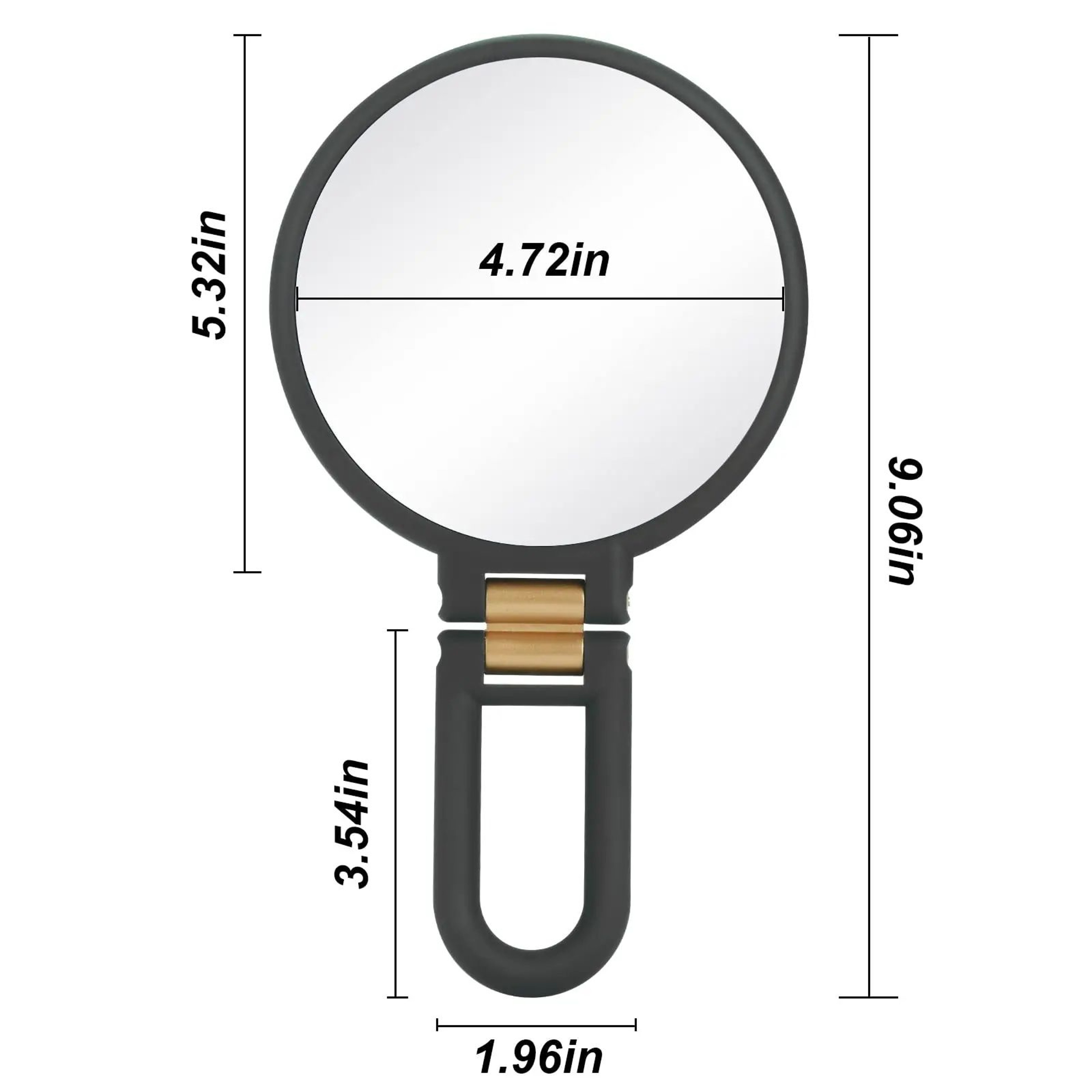 Double Sided 30X Magnifying Hand Mirror With Stand 6