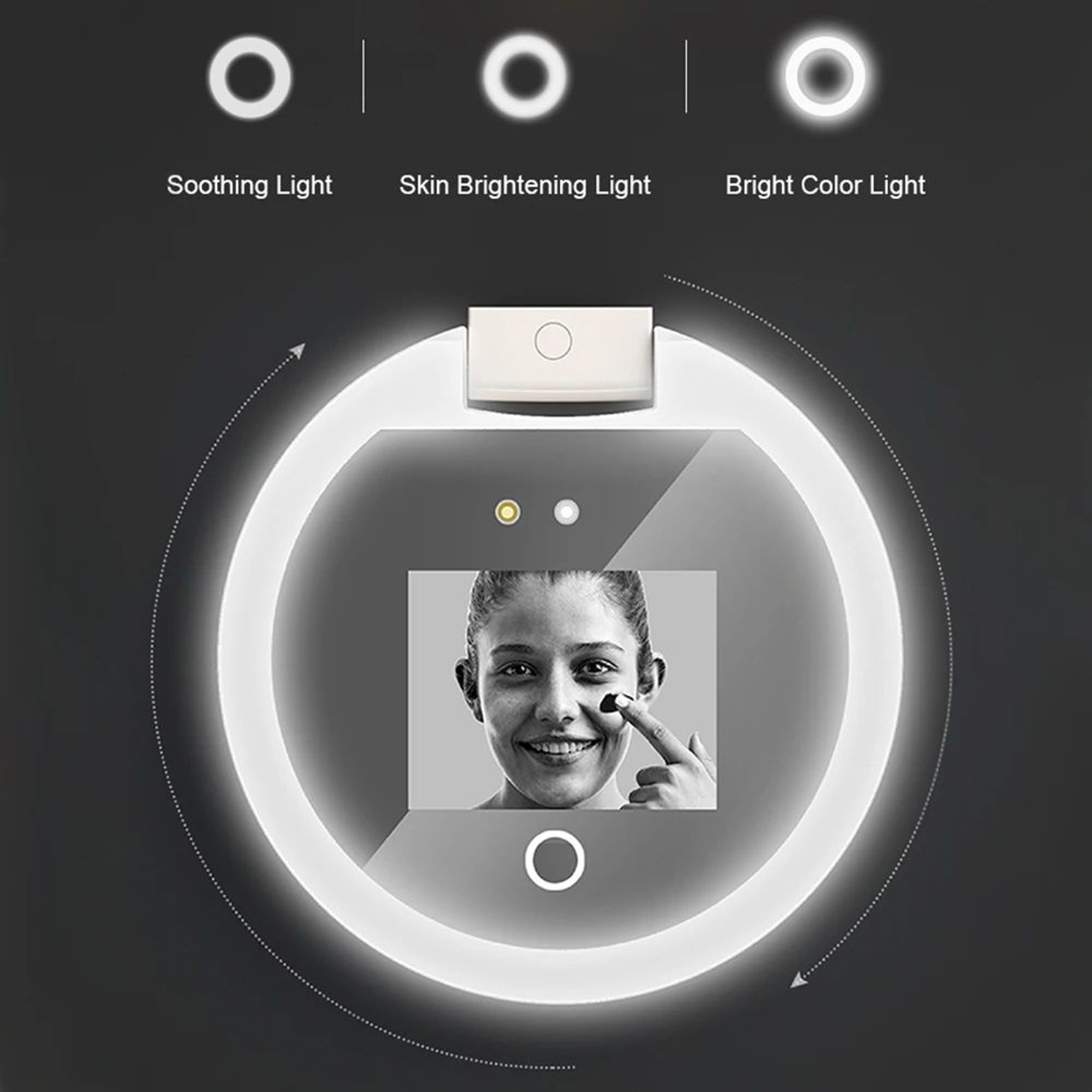 Smart UV Camera LED Makeup Mirror For Sunscreen Check 2