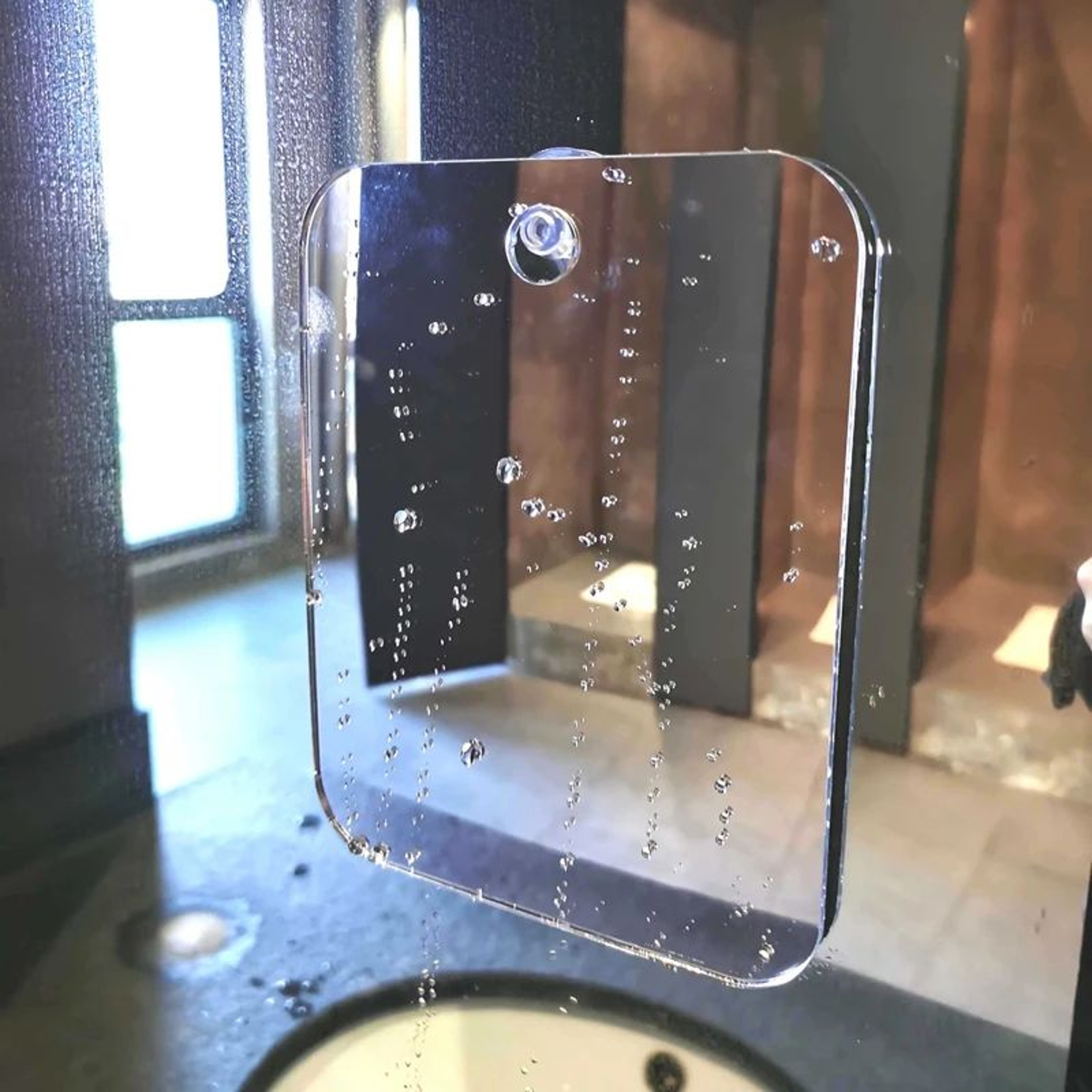 Acrylic Suction Wall Shower Mirror For Shaving And Makeup 4