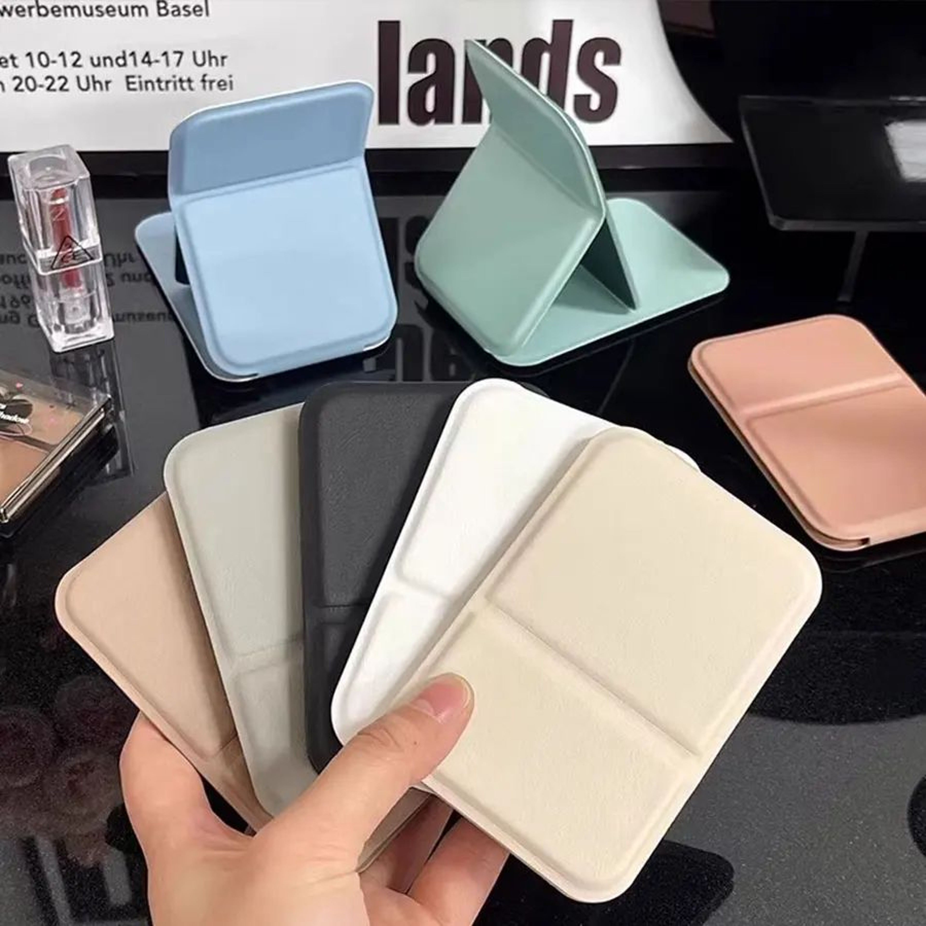Portable Folding Desktop Makeup Mirror For Men And Women 1
