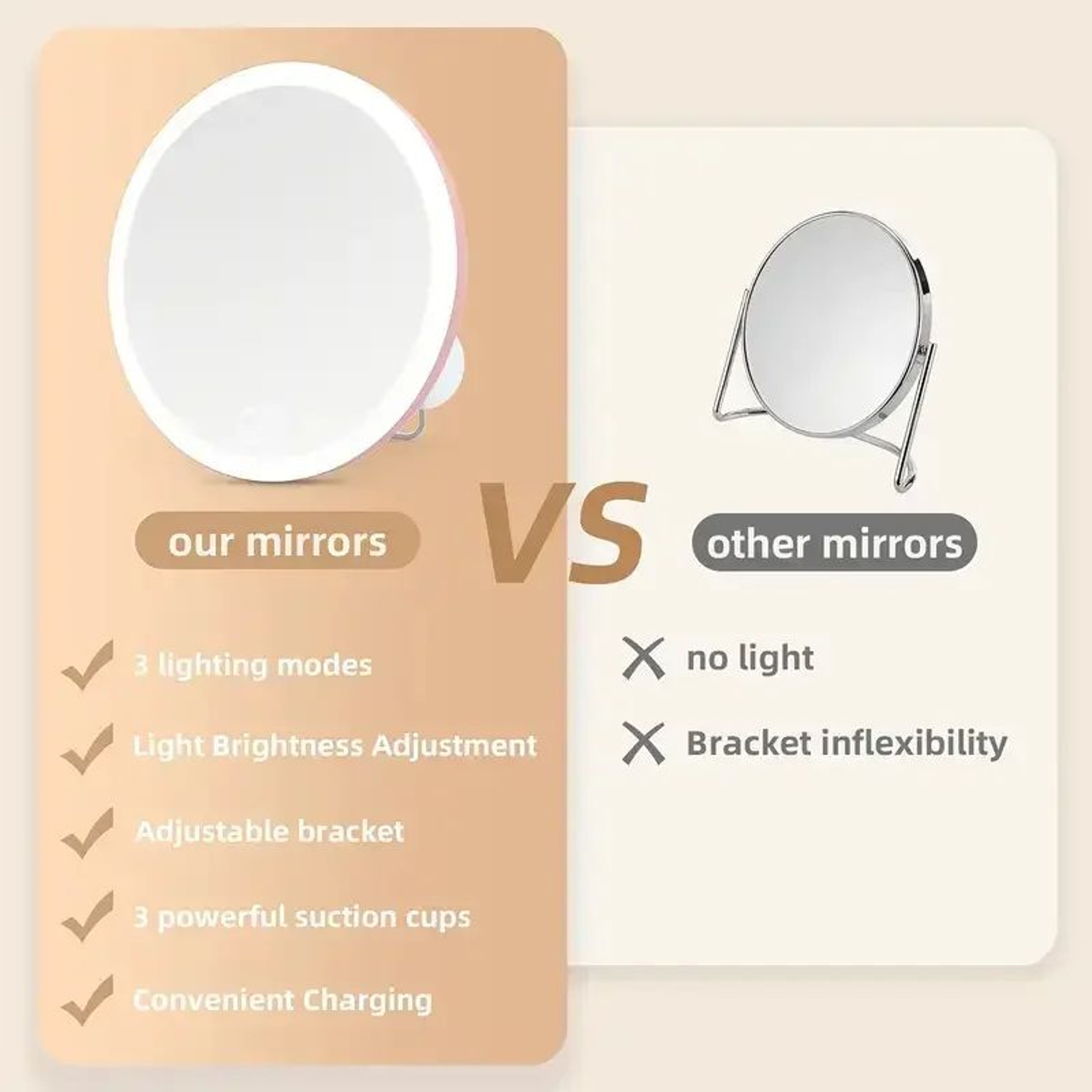 40X Magnifying Makeup Mirror With Adjustable Light 5