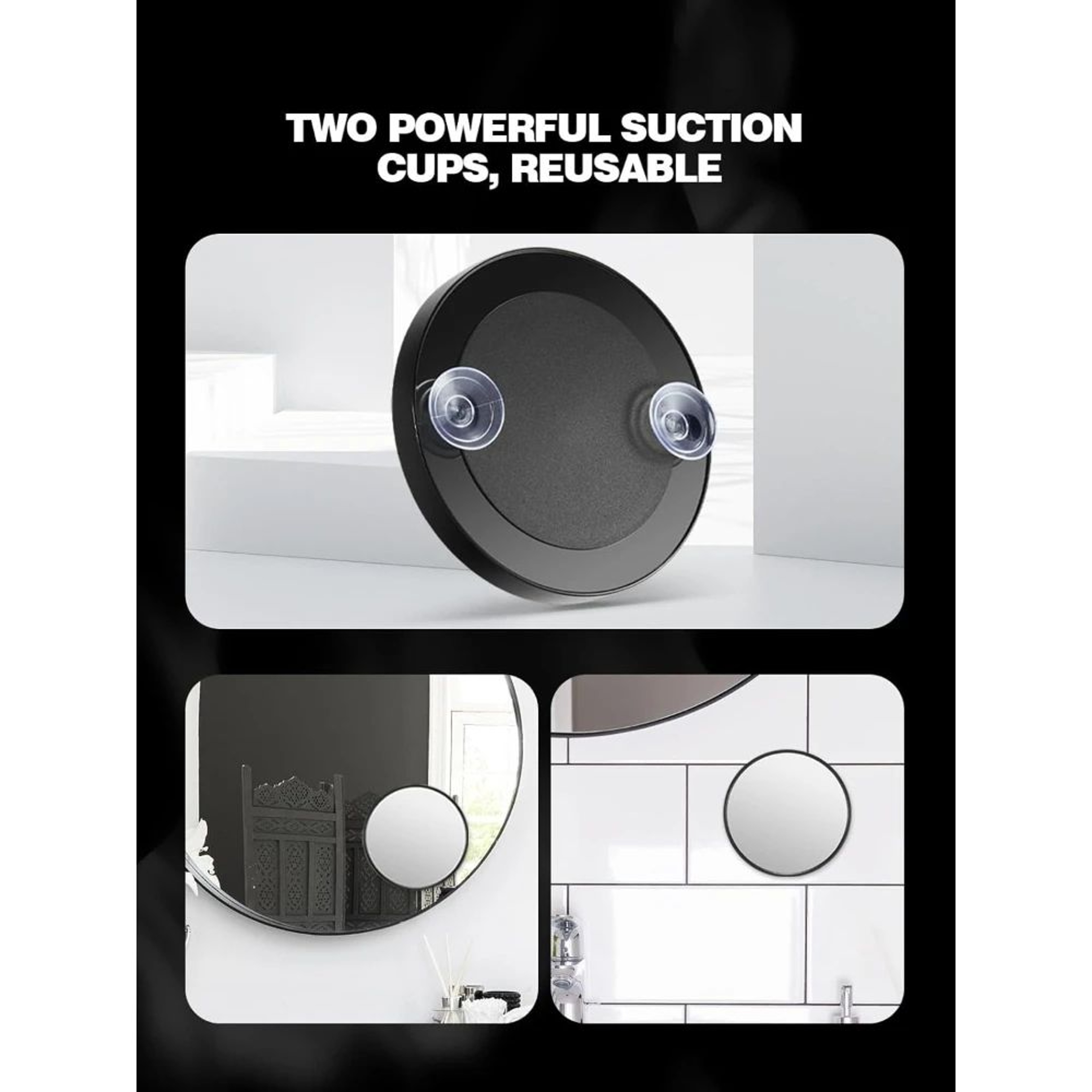 Compact Magnifying Mirror Set With Tweezers And Suction Cups 4