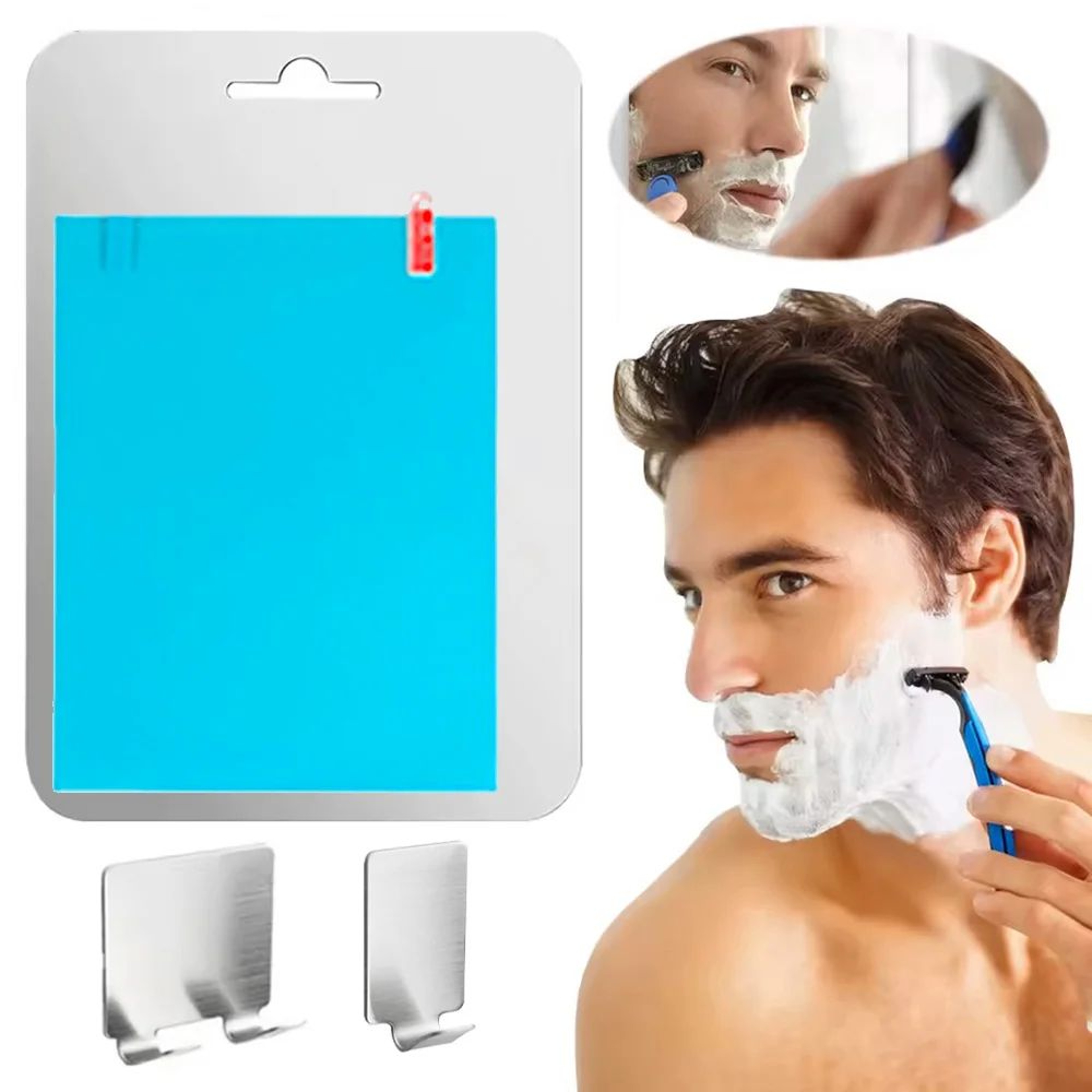 25cm Acrylic Fogless Shower Mirror For Shaving And Makeup 2