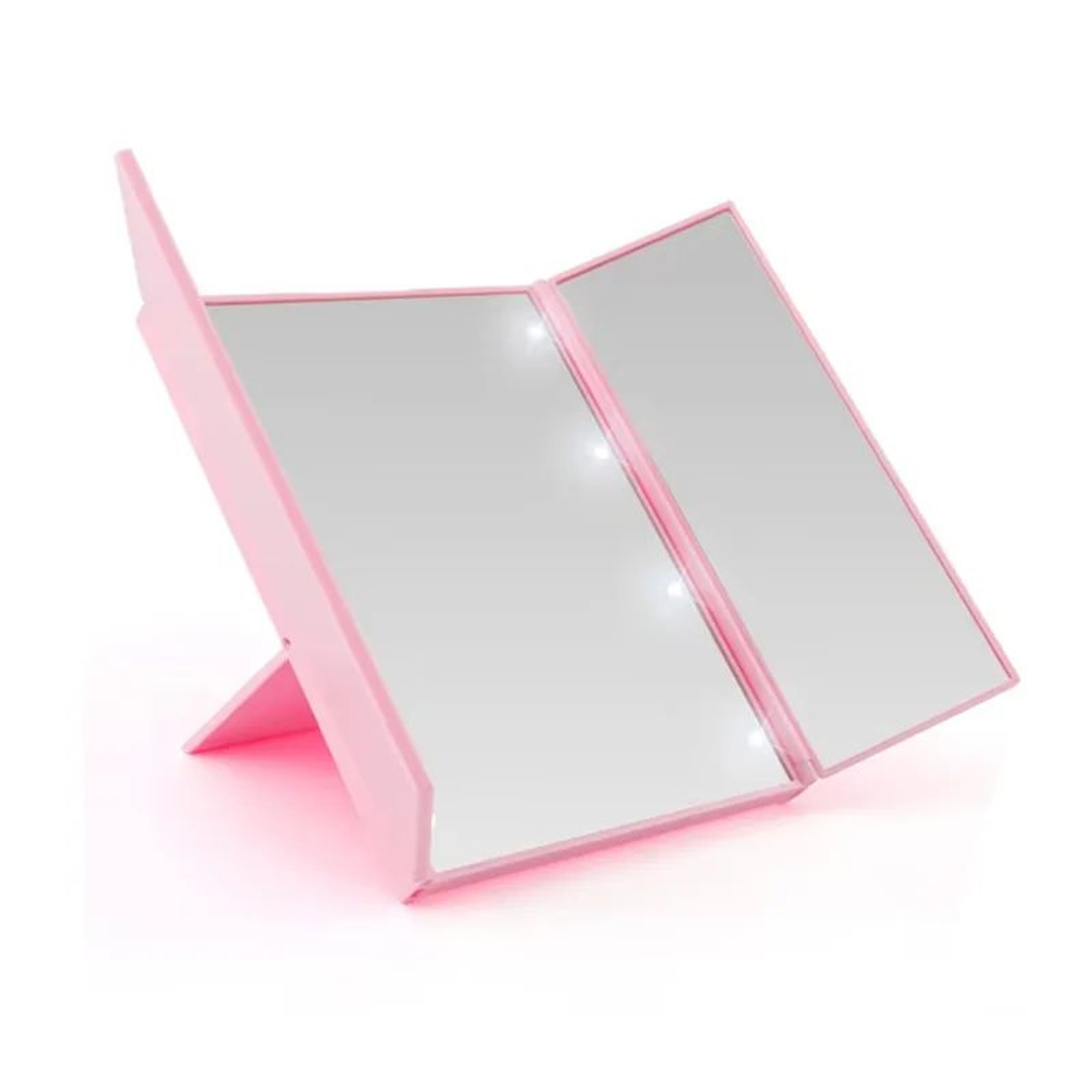 3 Way Mini Folding LED Travel Makeup Mirror With Stand 0