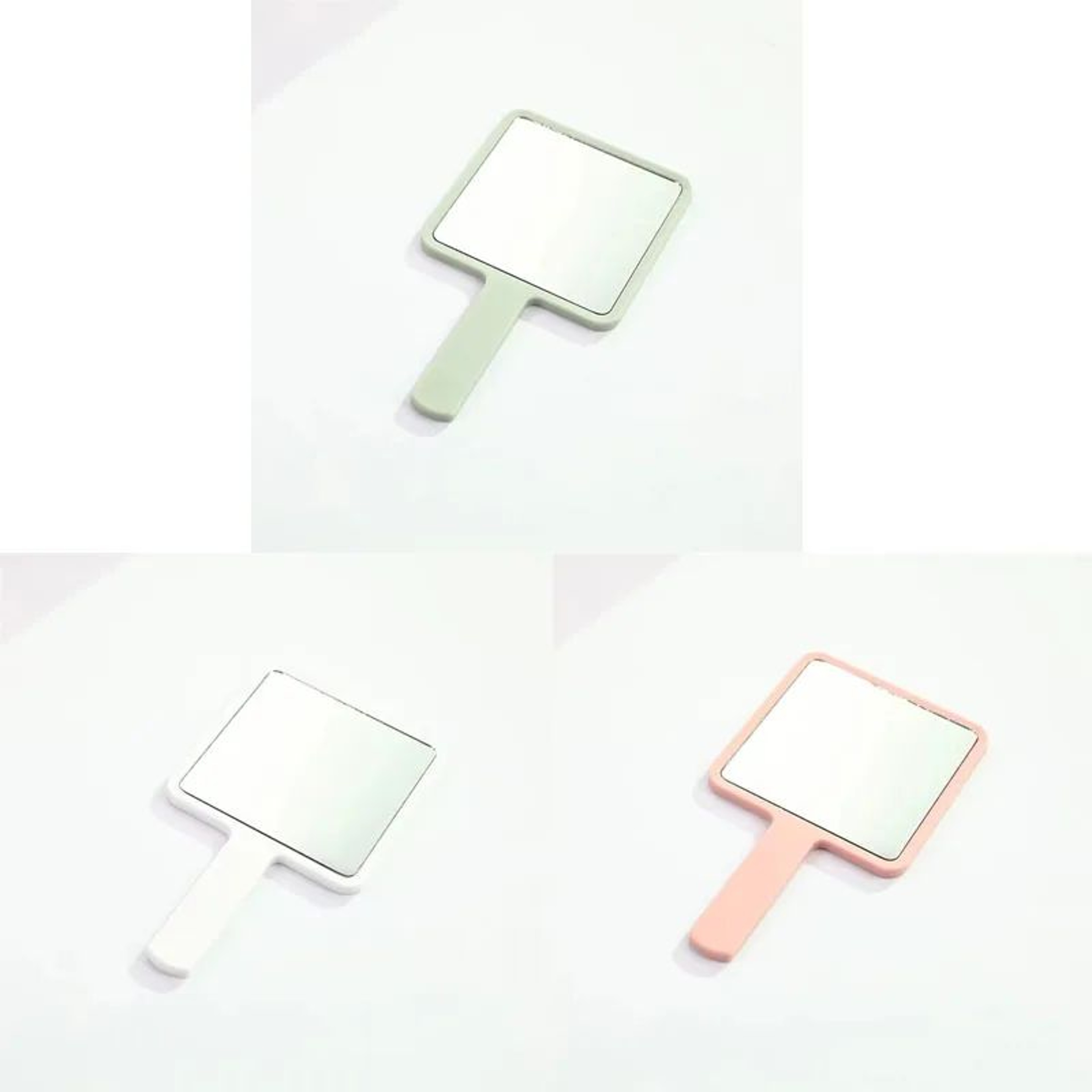 Square Handheld Makeup Mirror With Easy Grip Handle 16