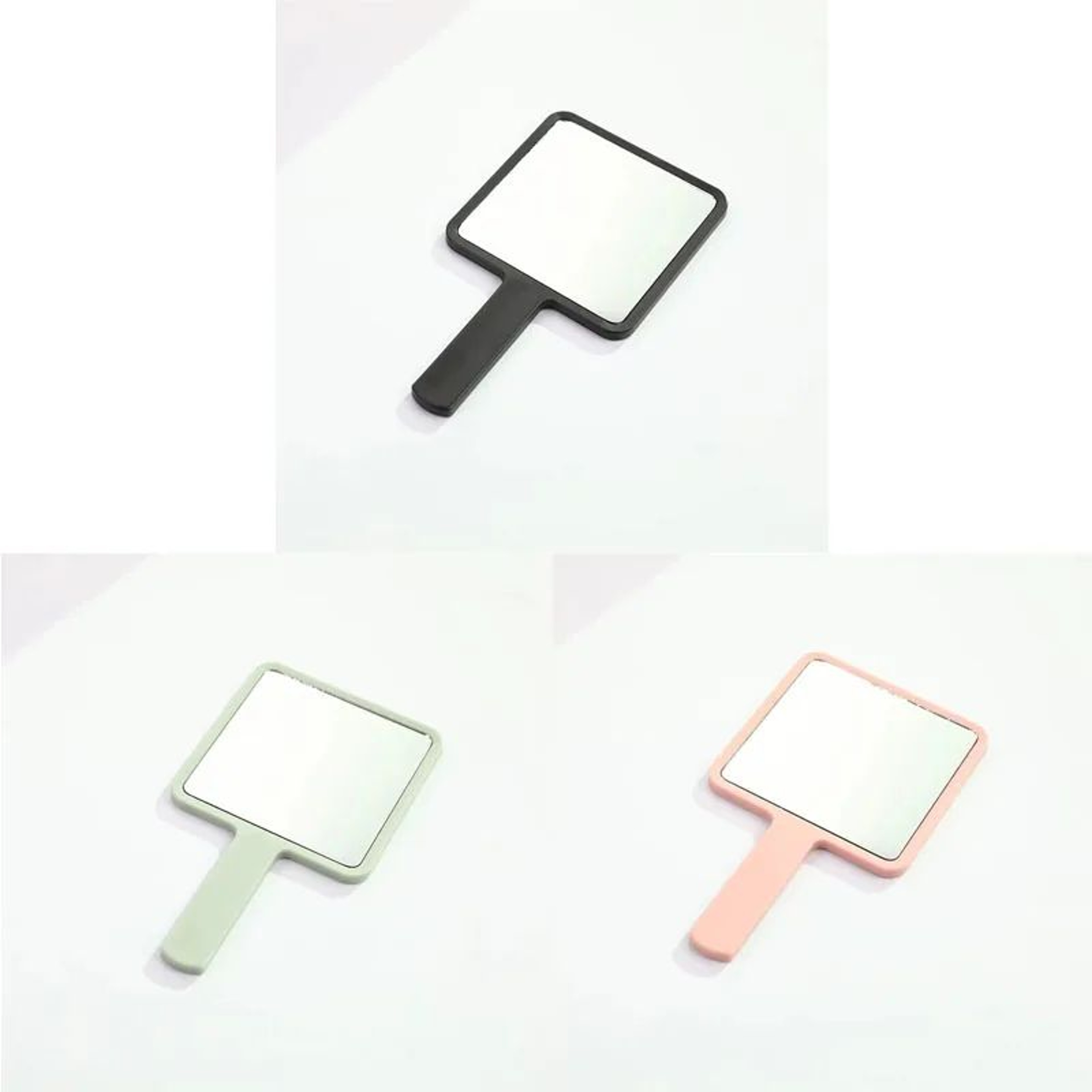 Square Handheld Makeup Mirror With Easy Grip Handle 14