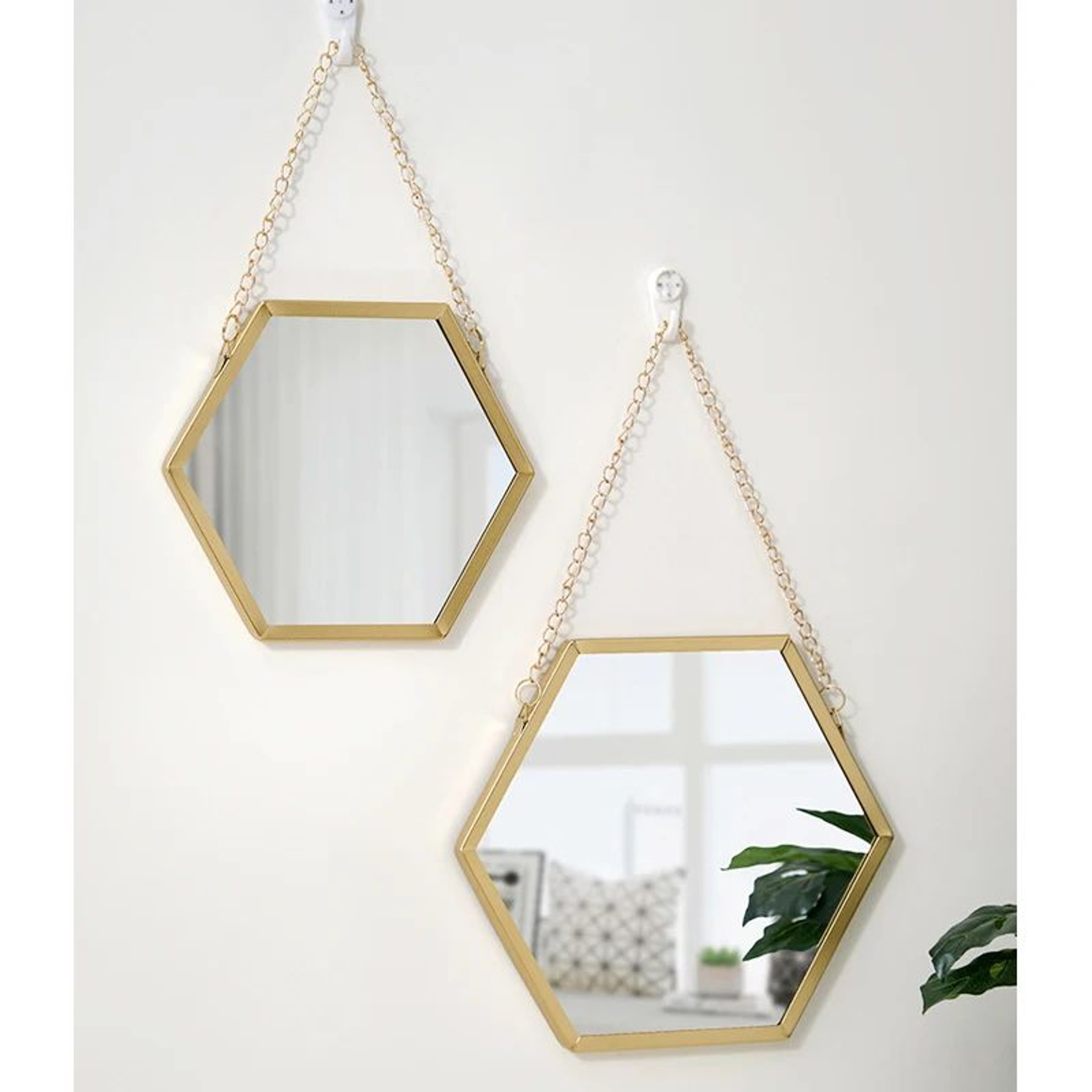 Hexagon Decorative Hanging Wall Makeup Mirror 4