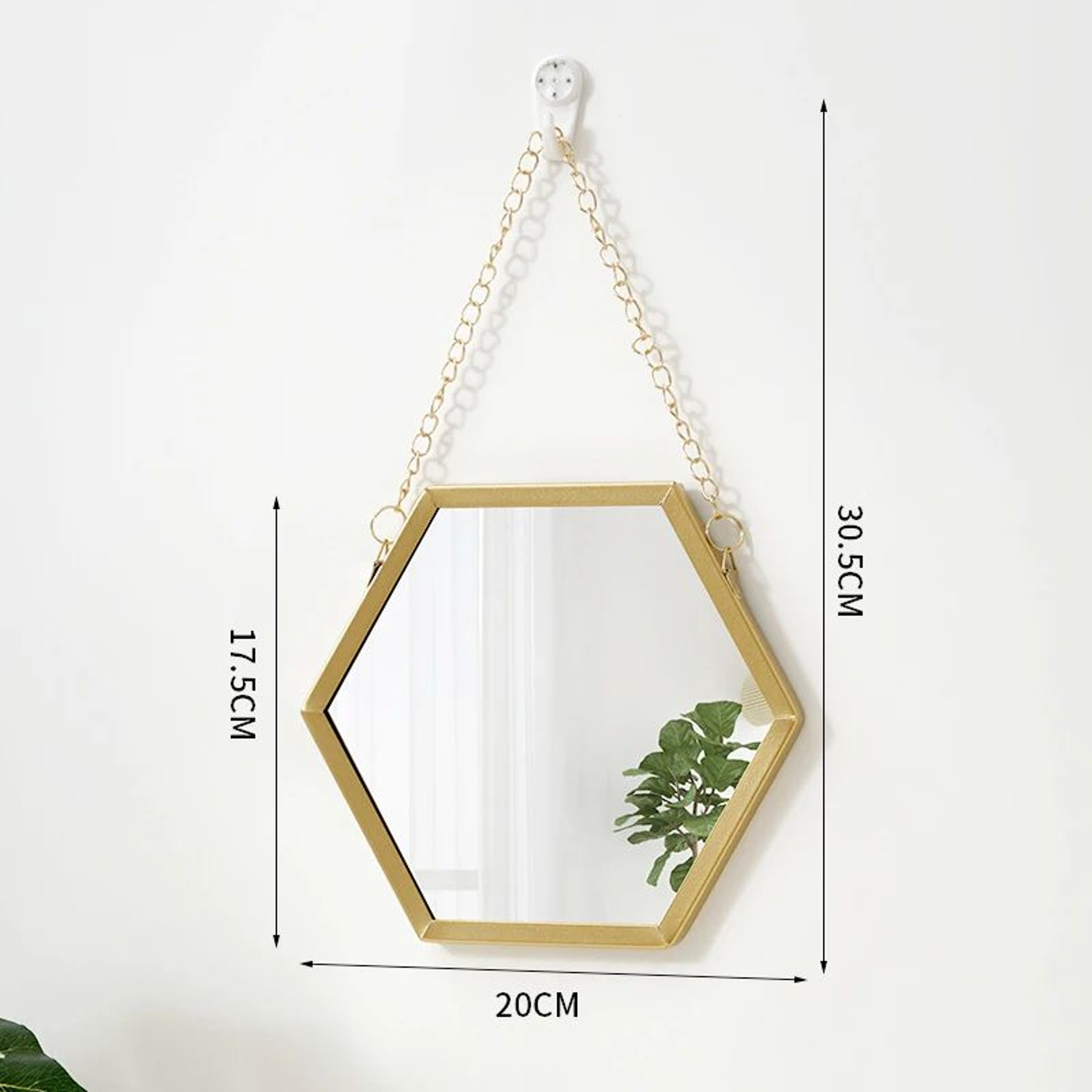Hexagon Decorative Hanging Wall Makeup Mirror 2