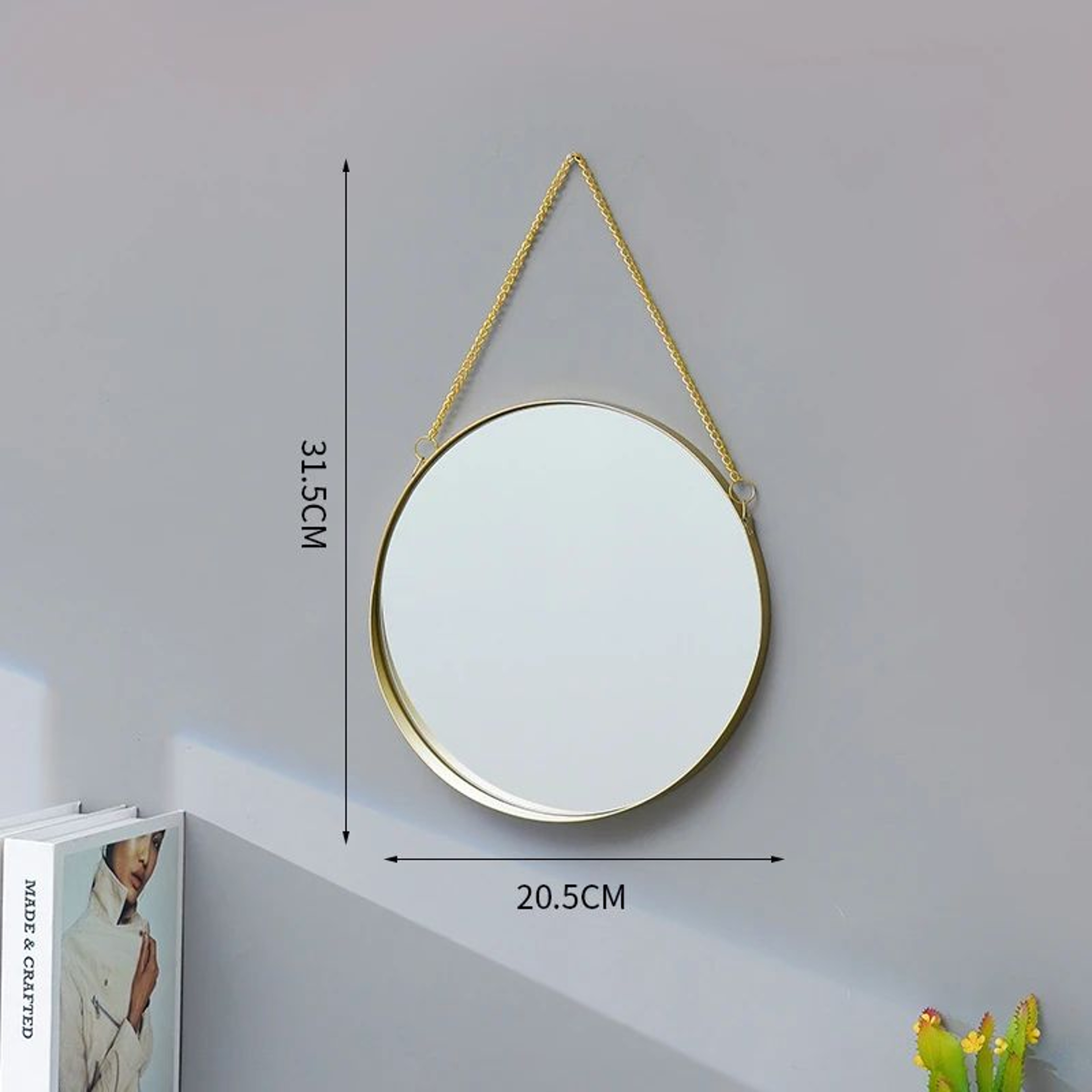 Nordic Round Wrought Iron Wall Mounted Decorative Mirror 4