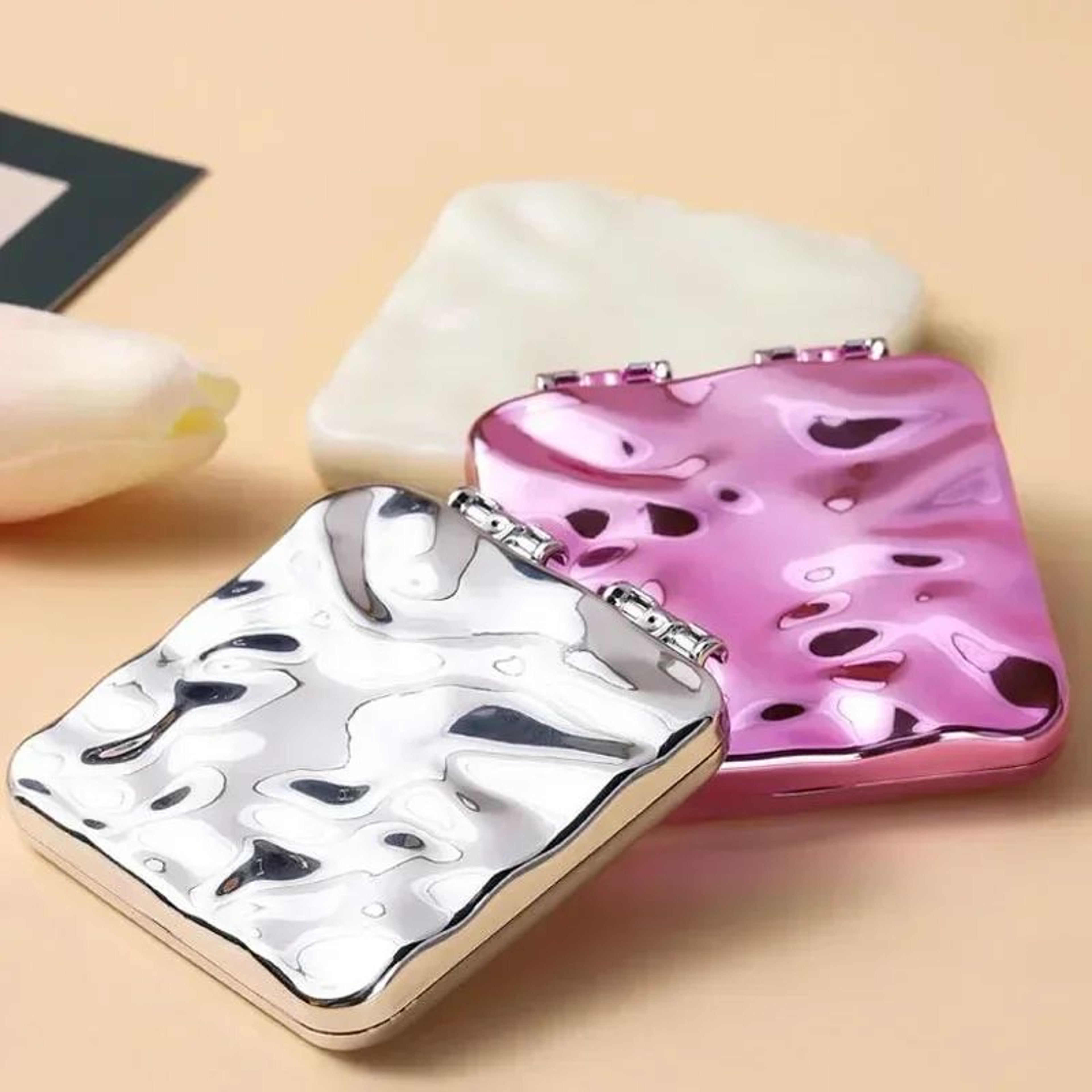Foldable Mini Square Double Sided Compact Makeup Mirror 2