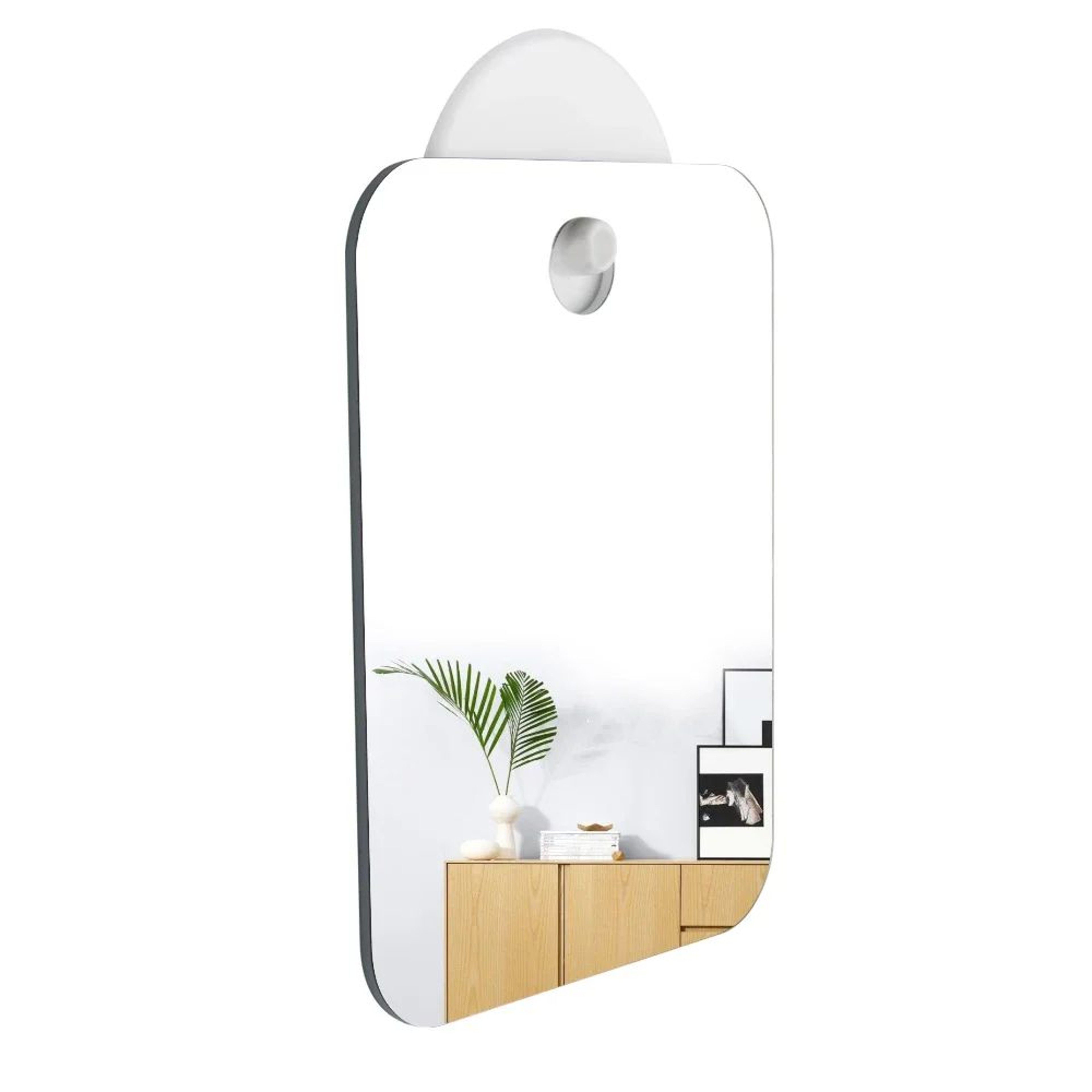 Portable Acrylic Suction Shaving And Makeup Mirror 3