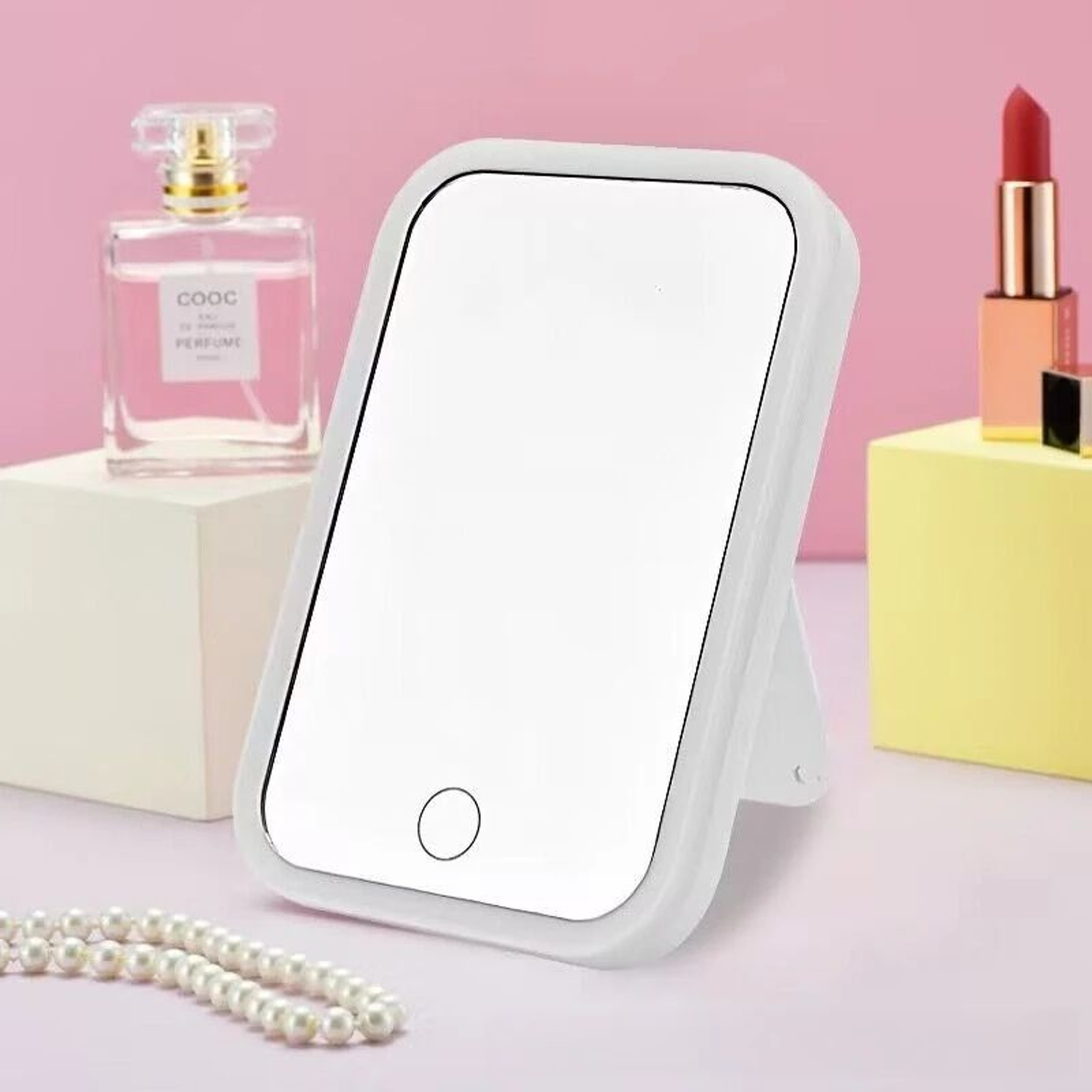 Modern LED Desktop Makeup Mirror For Vanity And Dorm 6