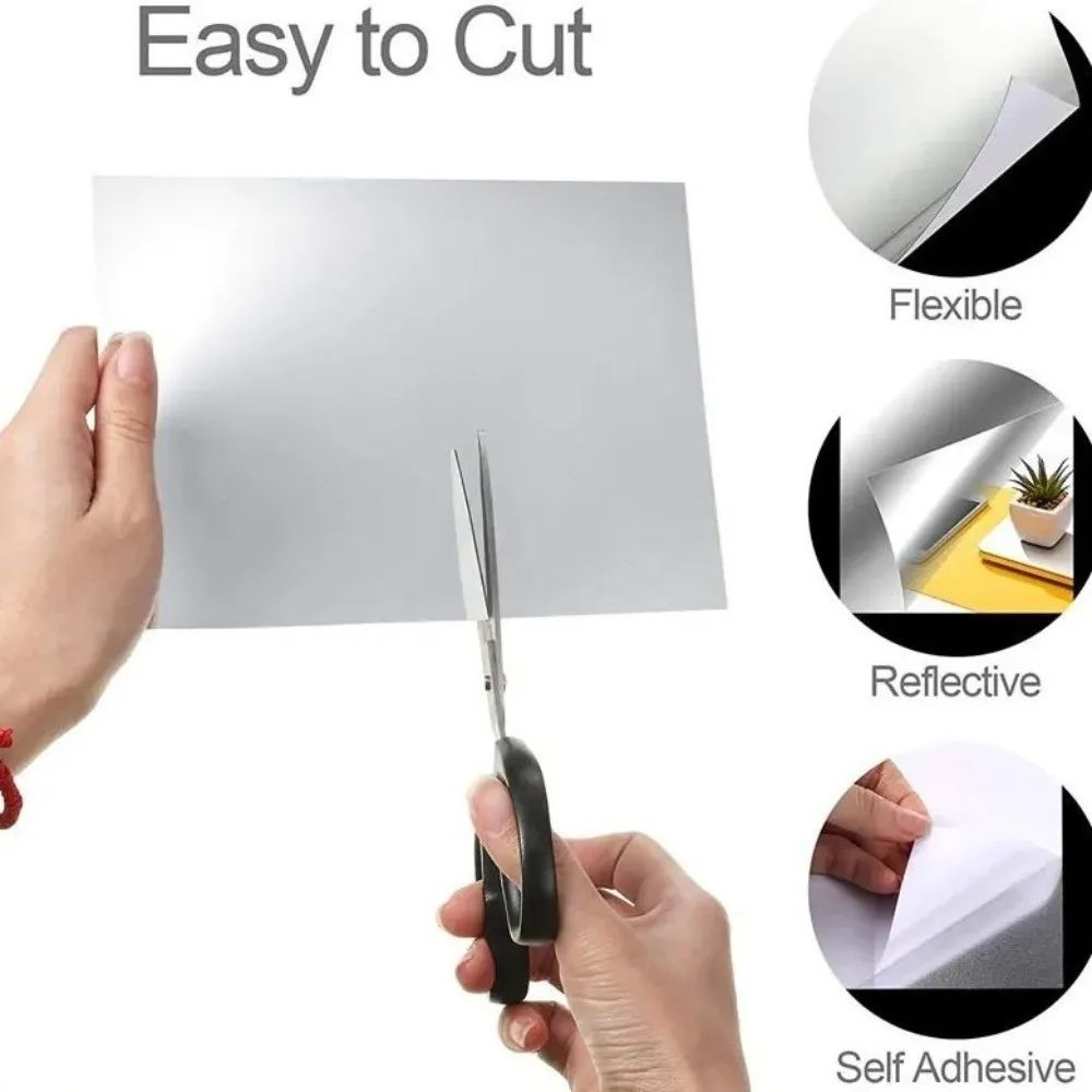 Self Adhesive Acrylic Mirror Sheet Shatterproof DIY Mirror Tile 4