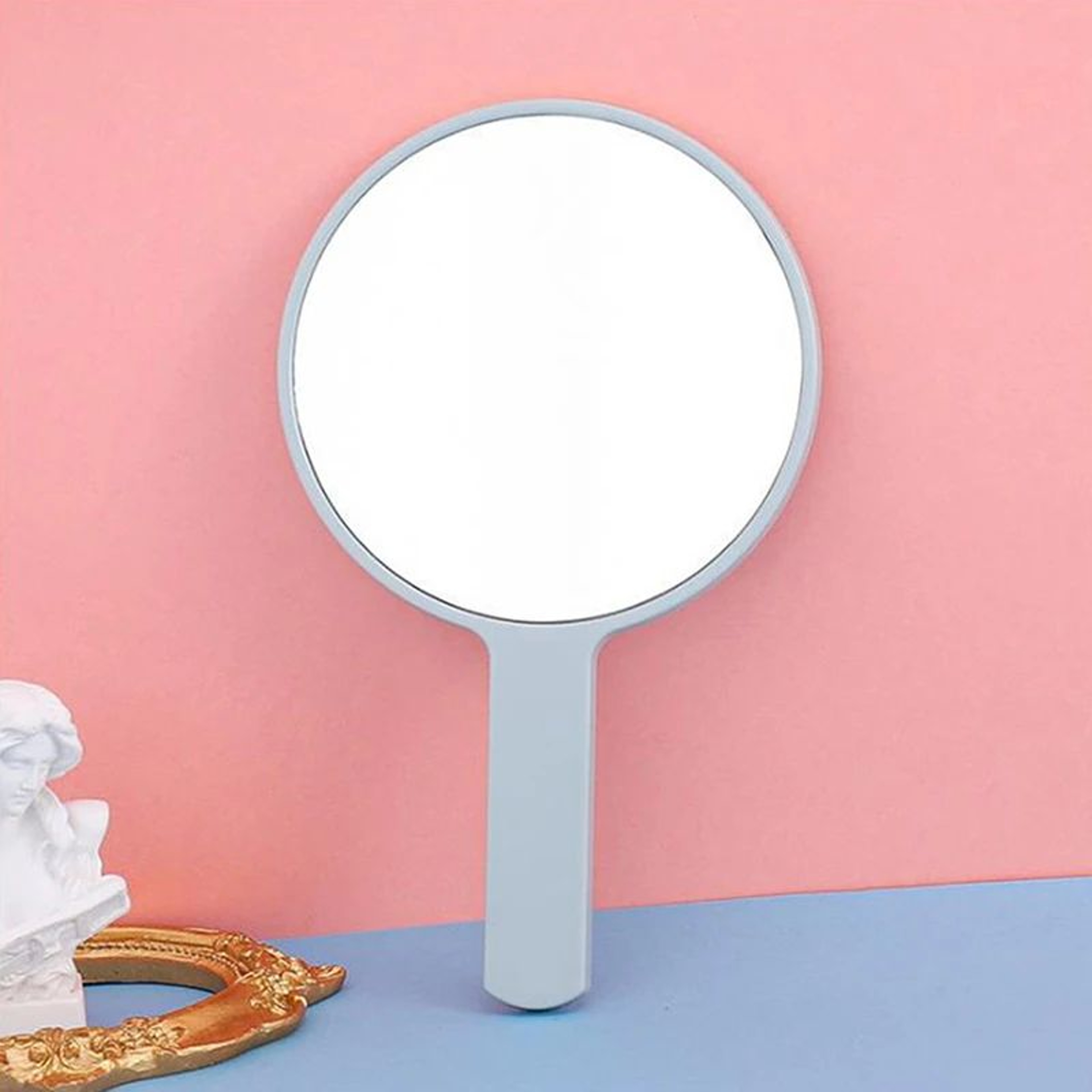Portable Round Handheld Vanity Makeup Mirror 2