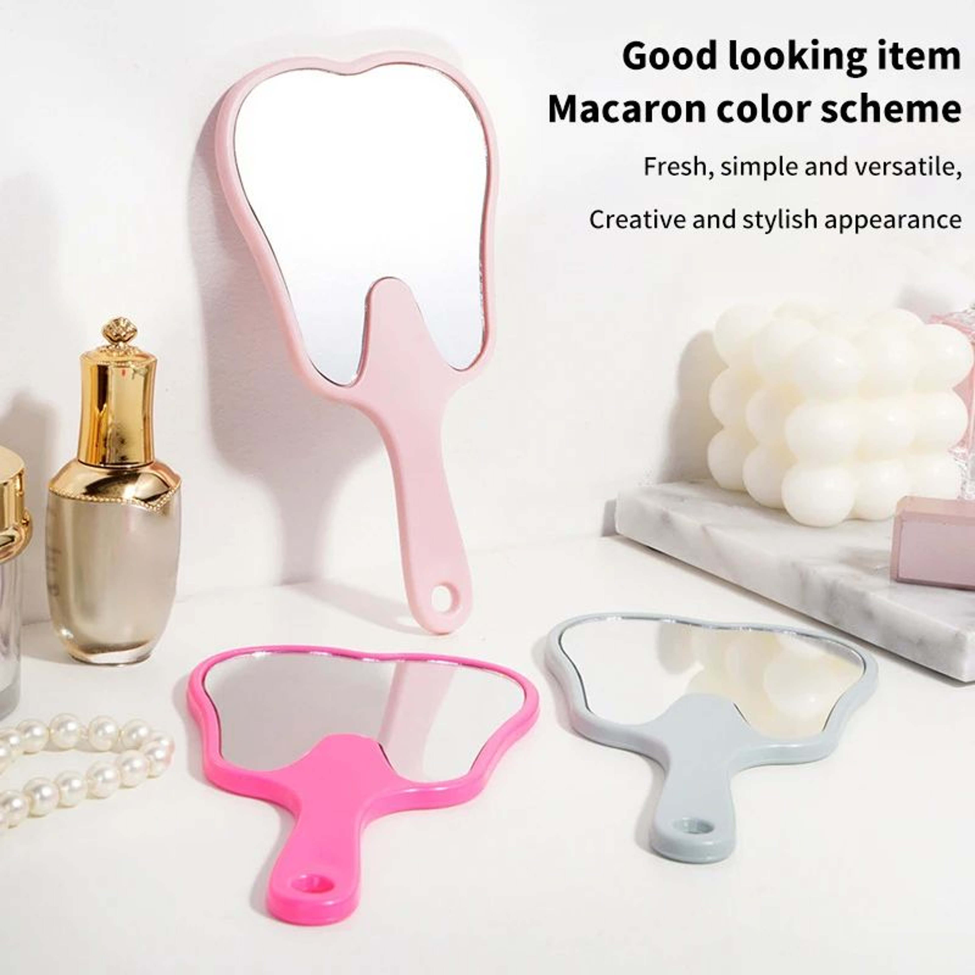 Tooth Shaped Handheld Unbreakable Dental Mirror 3
