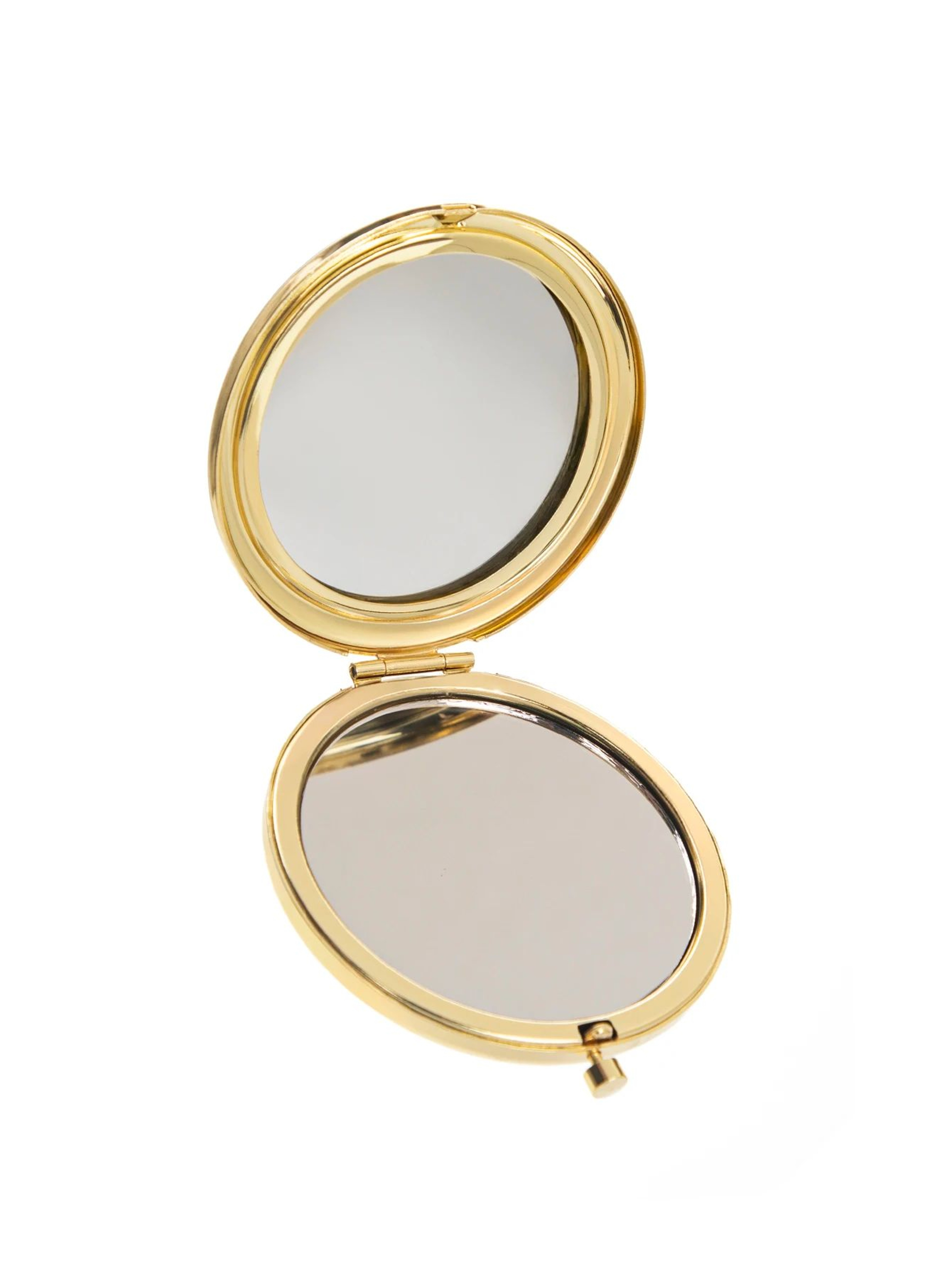 Double Sided Round Handheld Compact Makeup Mirror 0