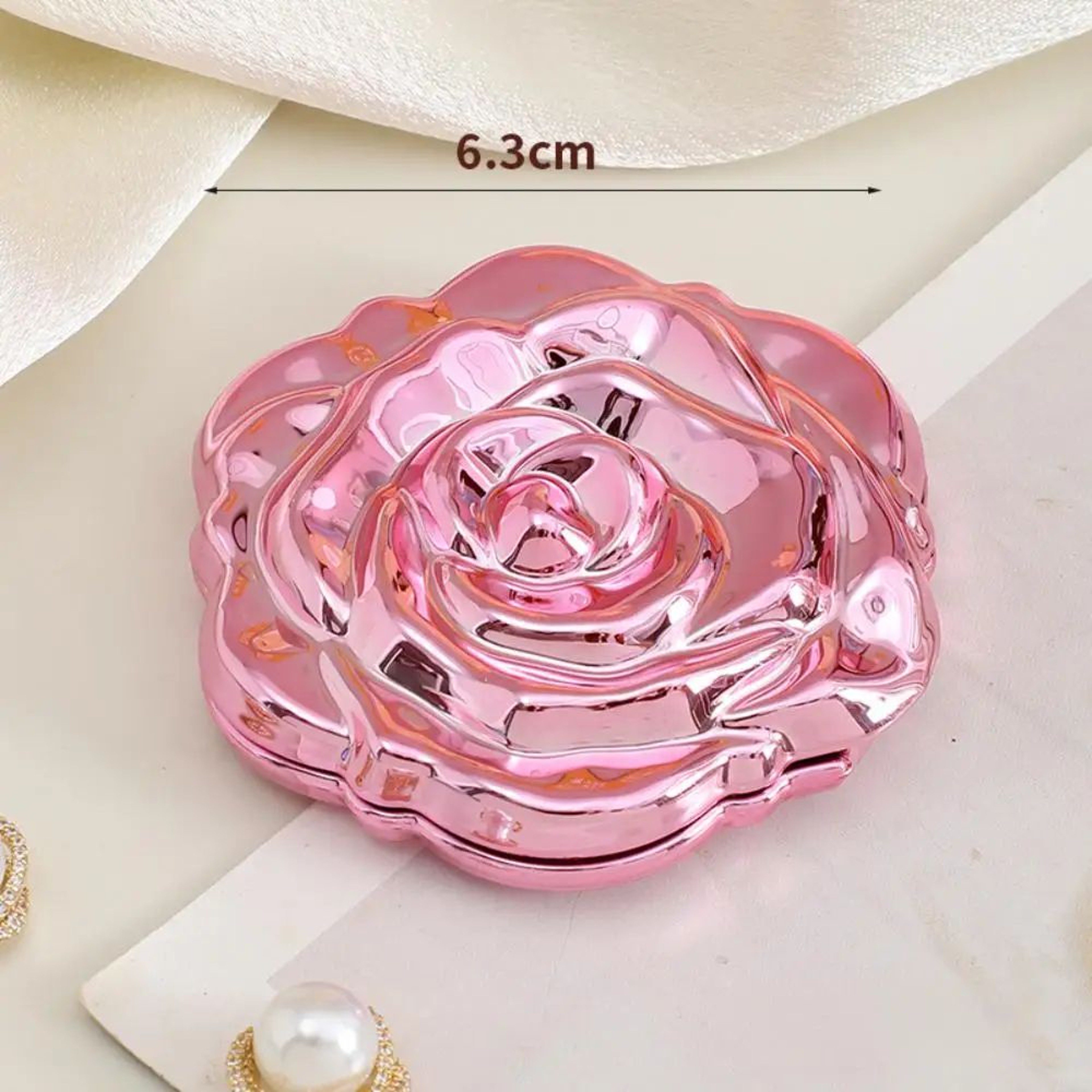 Rose Flower Double Sided Foldable Pocket Makeup Mirror 8