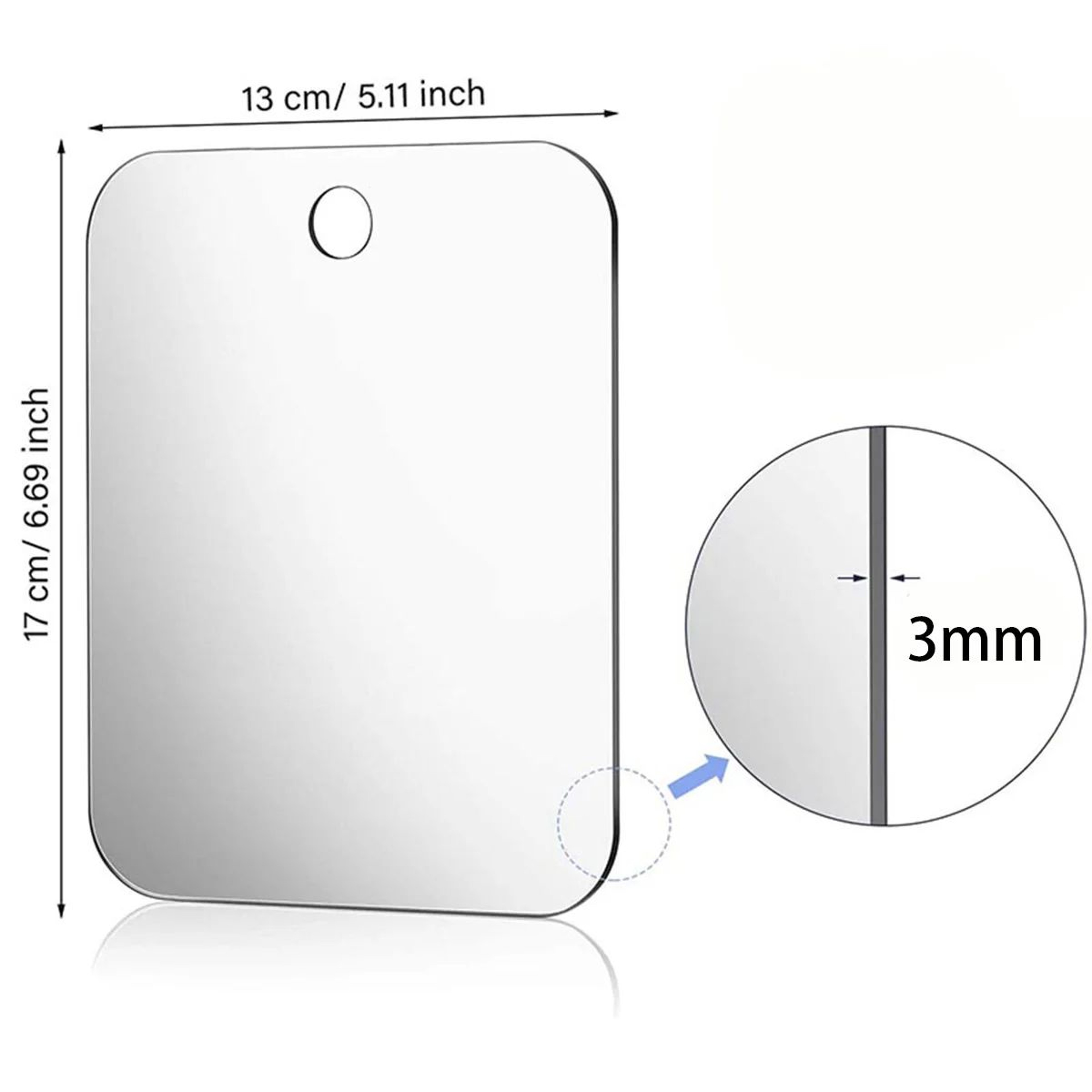 2 Piece Thickened Acrylic Shower And Shaving Mirror Set 5