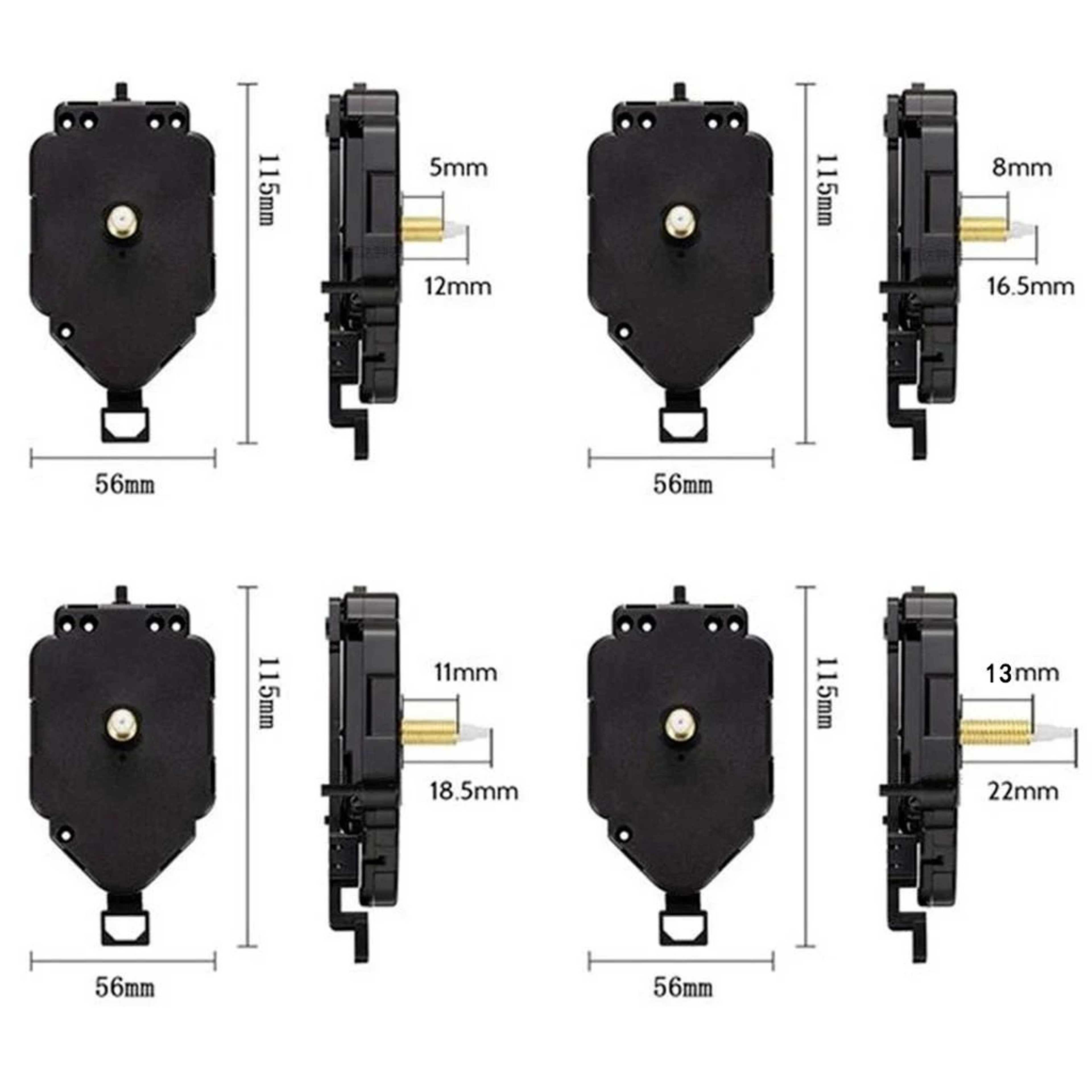 Silent Quartz Clock Movement Mechanism With Hands 2